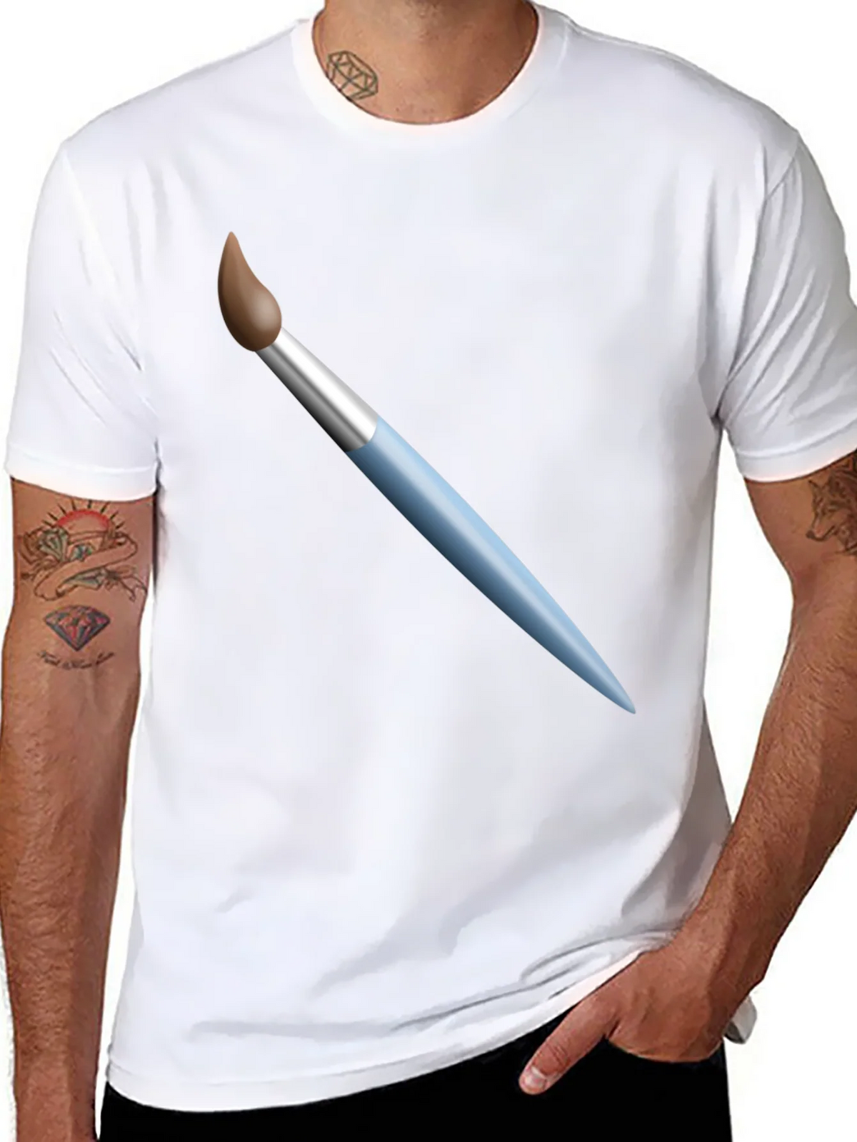 Paint Brush Graphic T-Shirt - Artistic Design Casual Wear product image 7