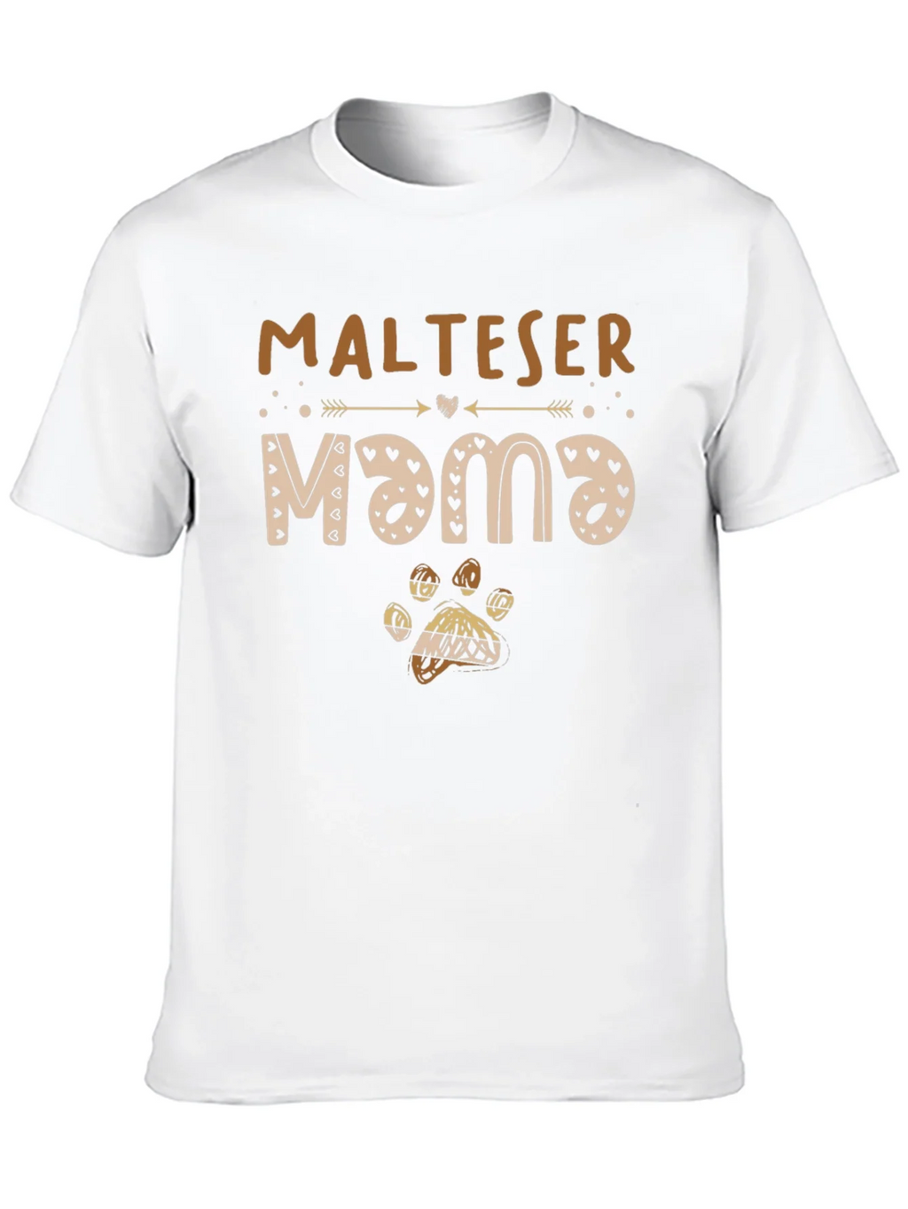 Maltese Mama Dog Paw Print T-Shirt product image 1