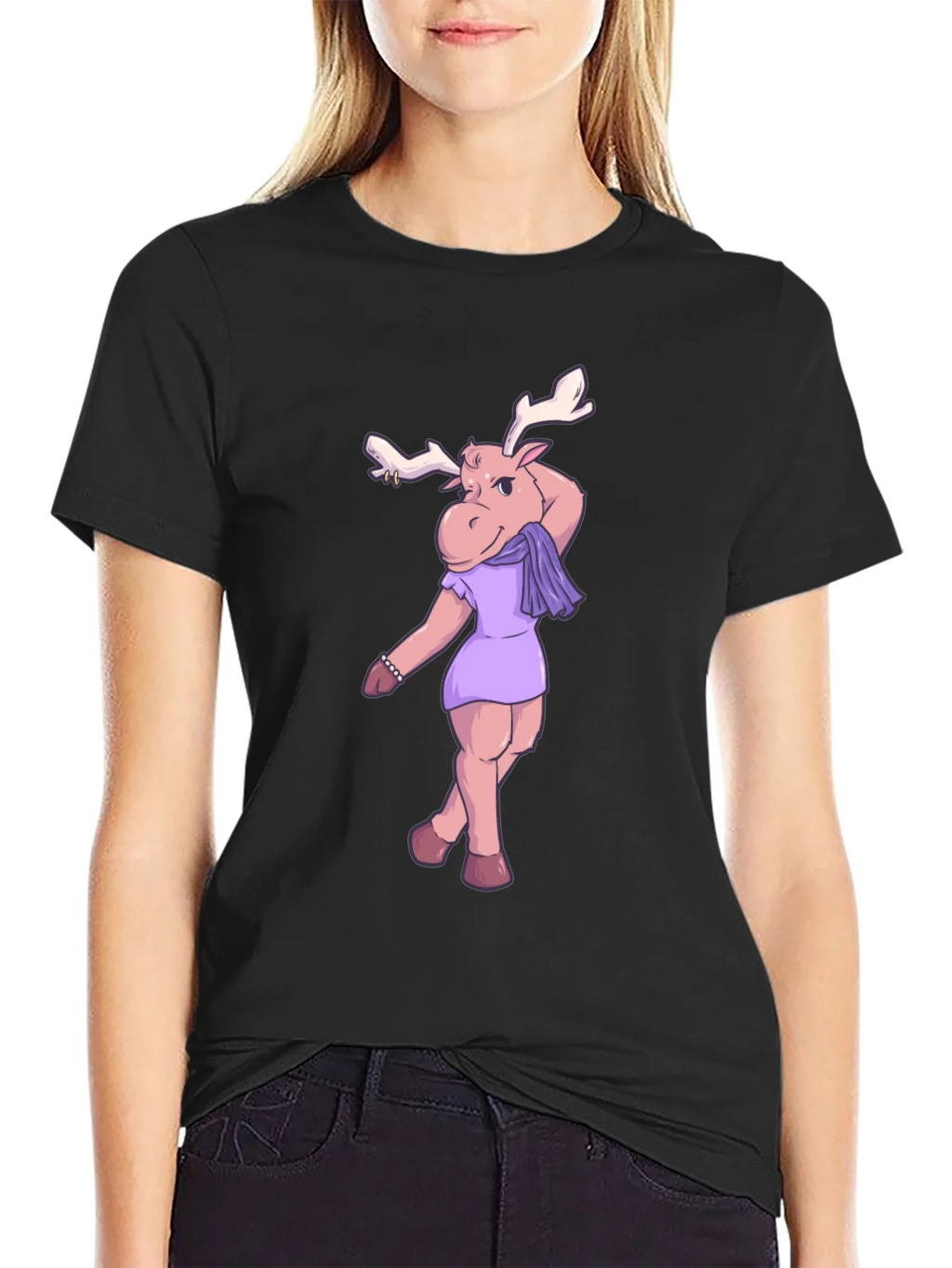 Moose in Dress Graphic T-Shirt product image 1