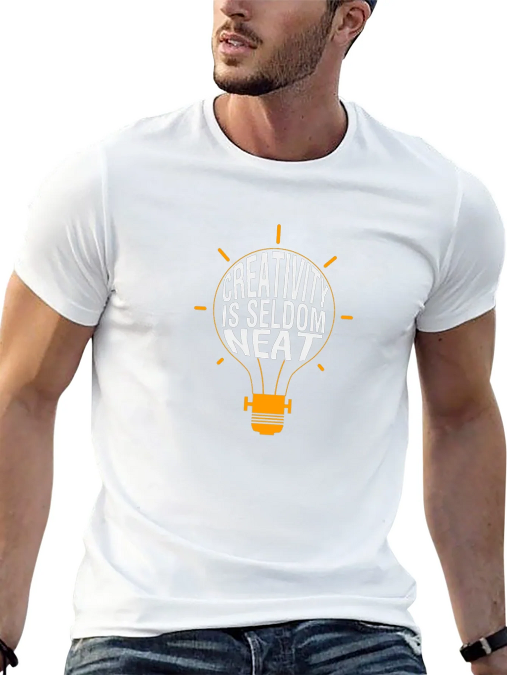 Creativity is Seldom Neat T-Shirt - Black product image 12