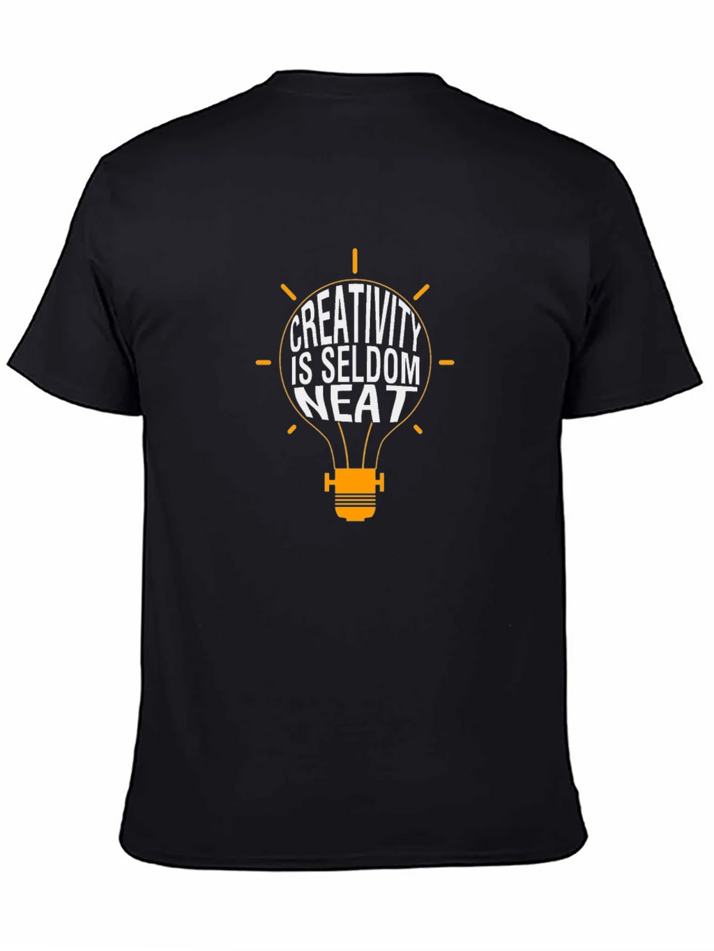 Creativity is Seldom Neat T-Shirt - Black product image 4