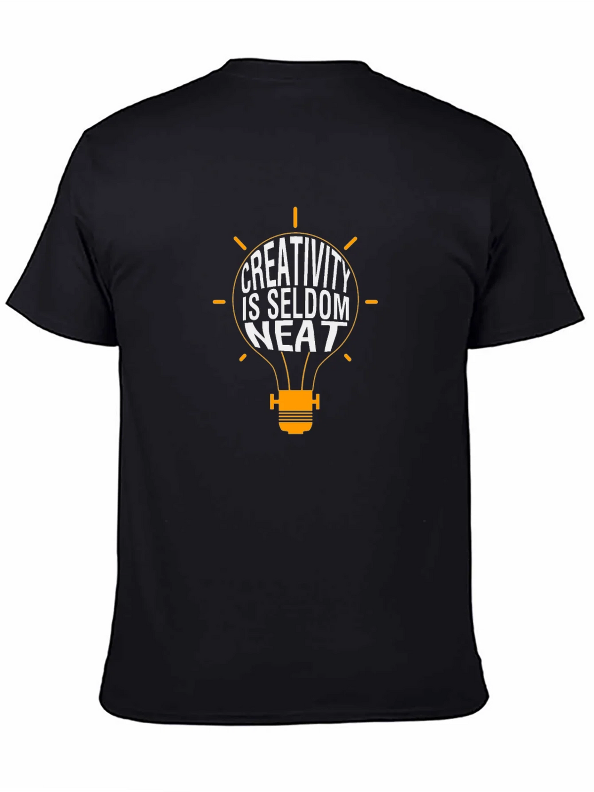 Creativity is Seldom Neat T-Shirt - Black product image 4