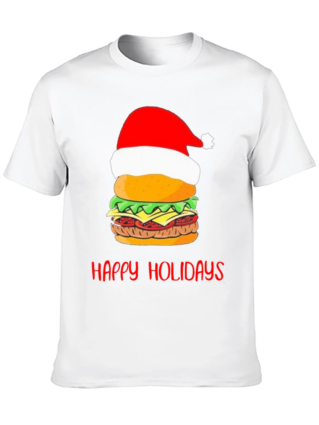 Happy Holidays Burger Christmas Graphic T-Shirt product image 7