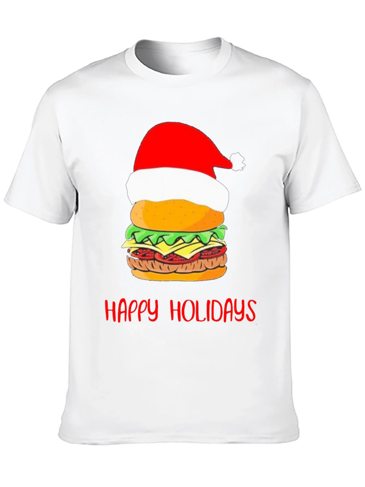 Happy Holidays Burger Christmas Graphic T-Shirt product image 7