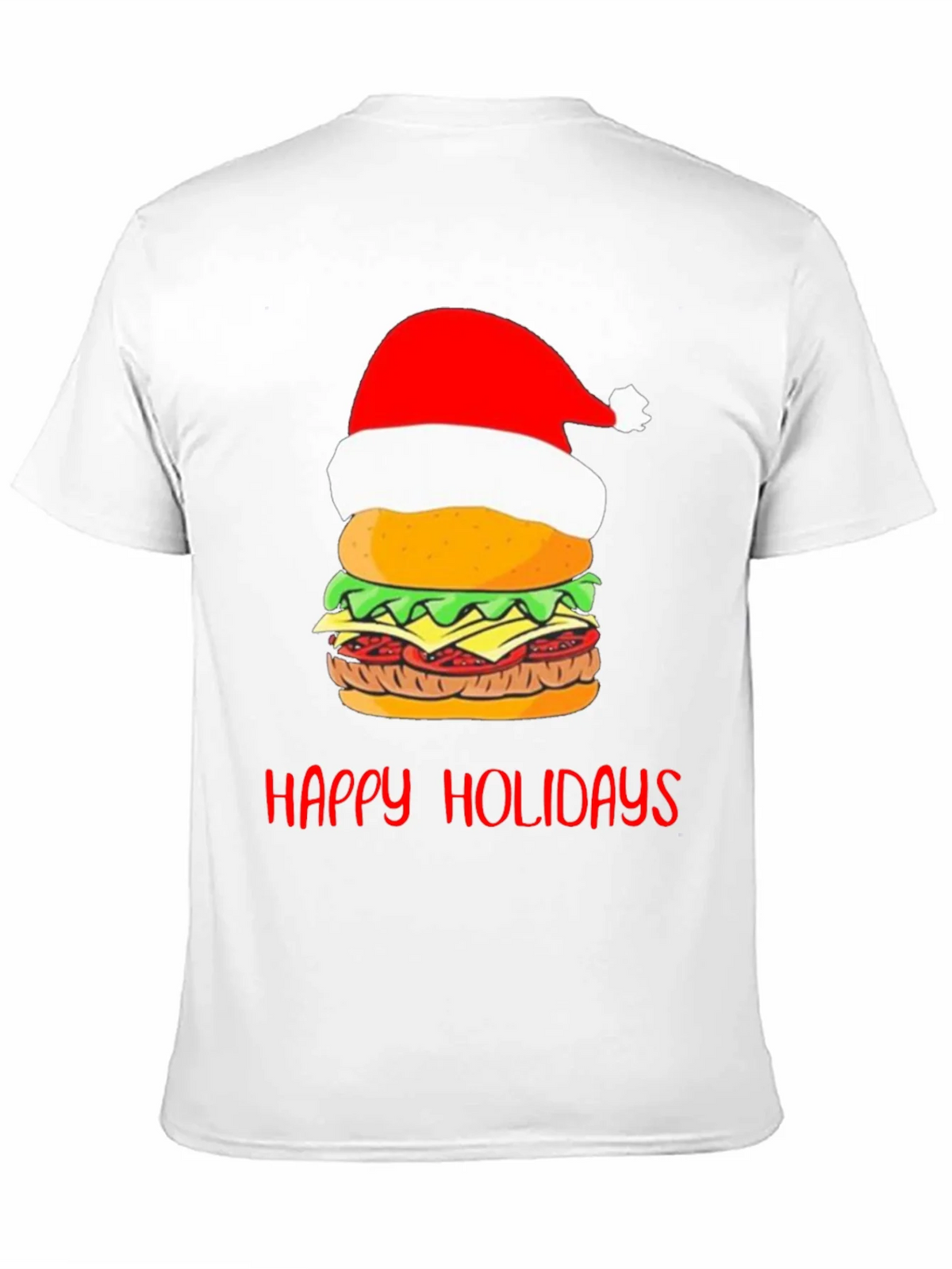 Happy Holidays Burger Christmas Graphic T-Shirt product image 8