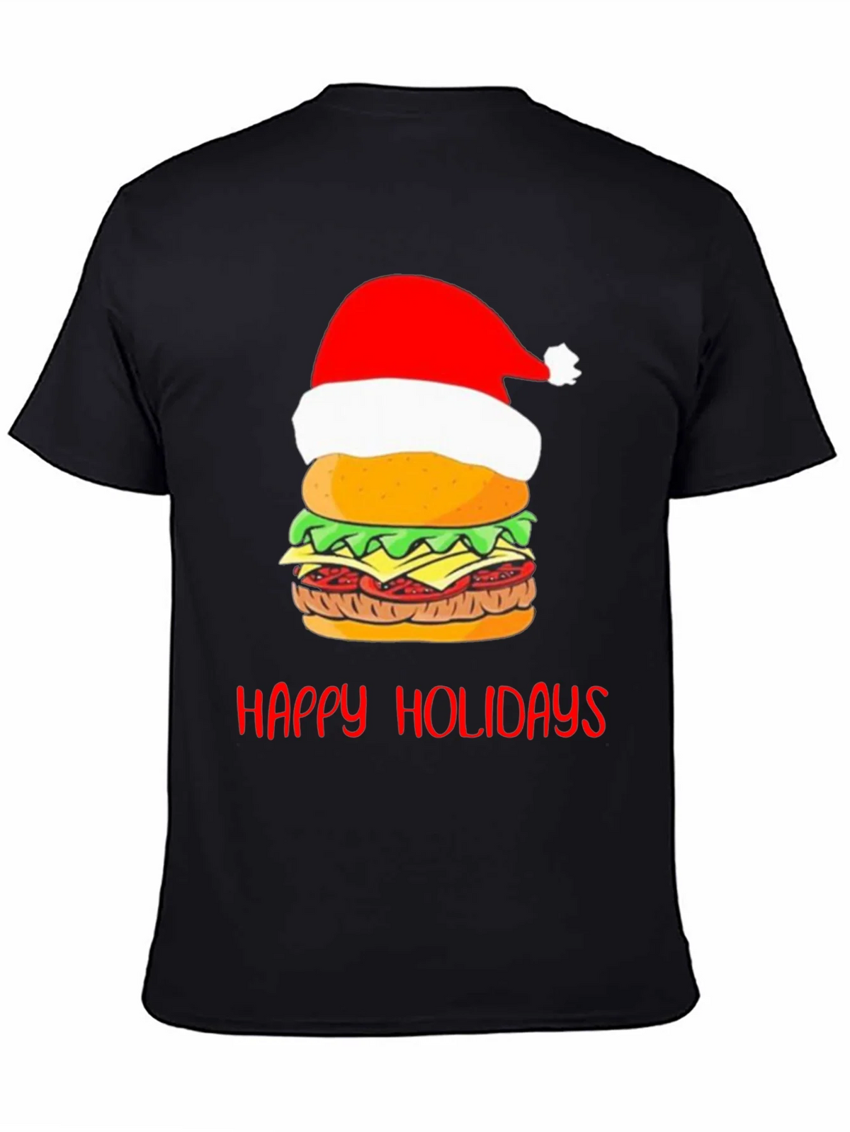 Happy Holidays Burger Christmas Graphic T-Shirt product image 3