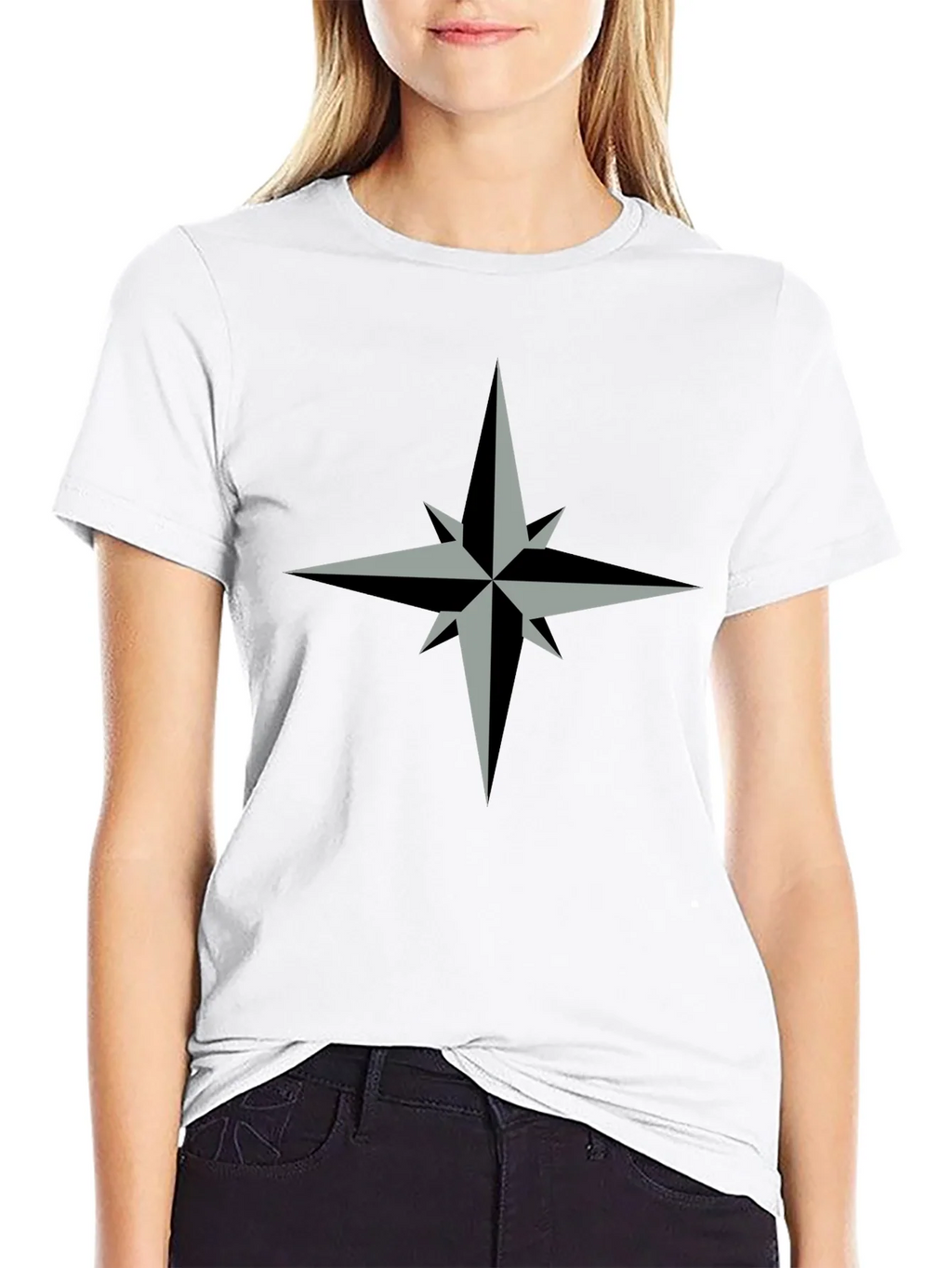 Compass Rose Graphic Tee - Stylish Black T-Shirt product image 8