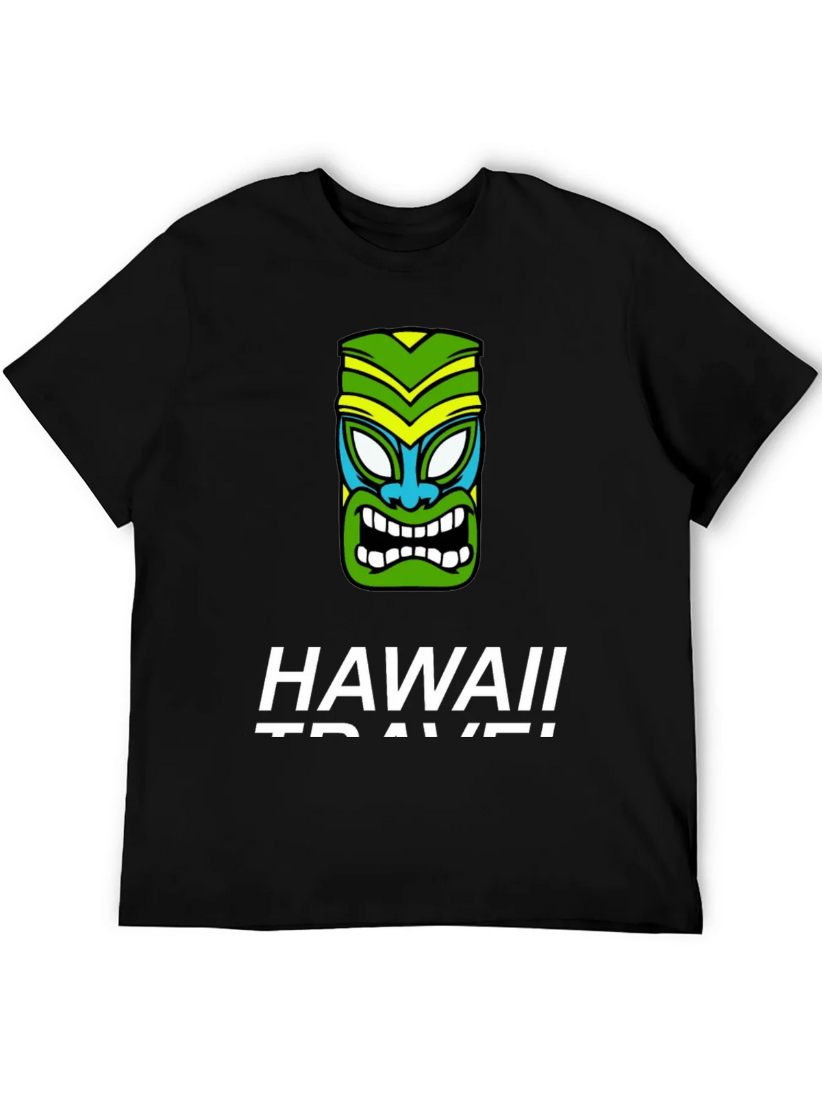 Hawaii Travel Tiki Face Black T-Shirt product image 4