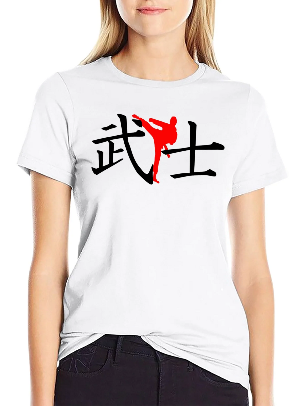 Black T-Shirt with Martial Arts Graphic product image 8