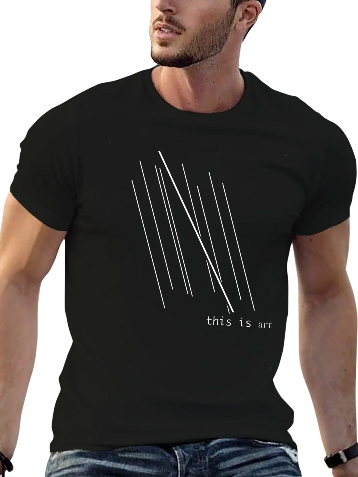 Minimalist Art T-Shirt - Black Graphic Tee product image 6