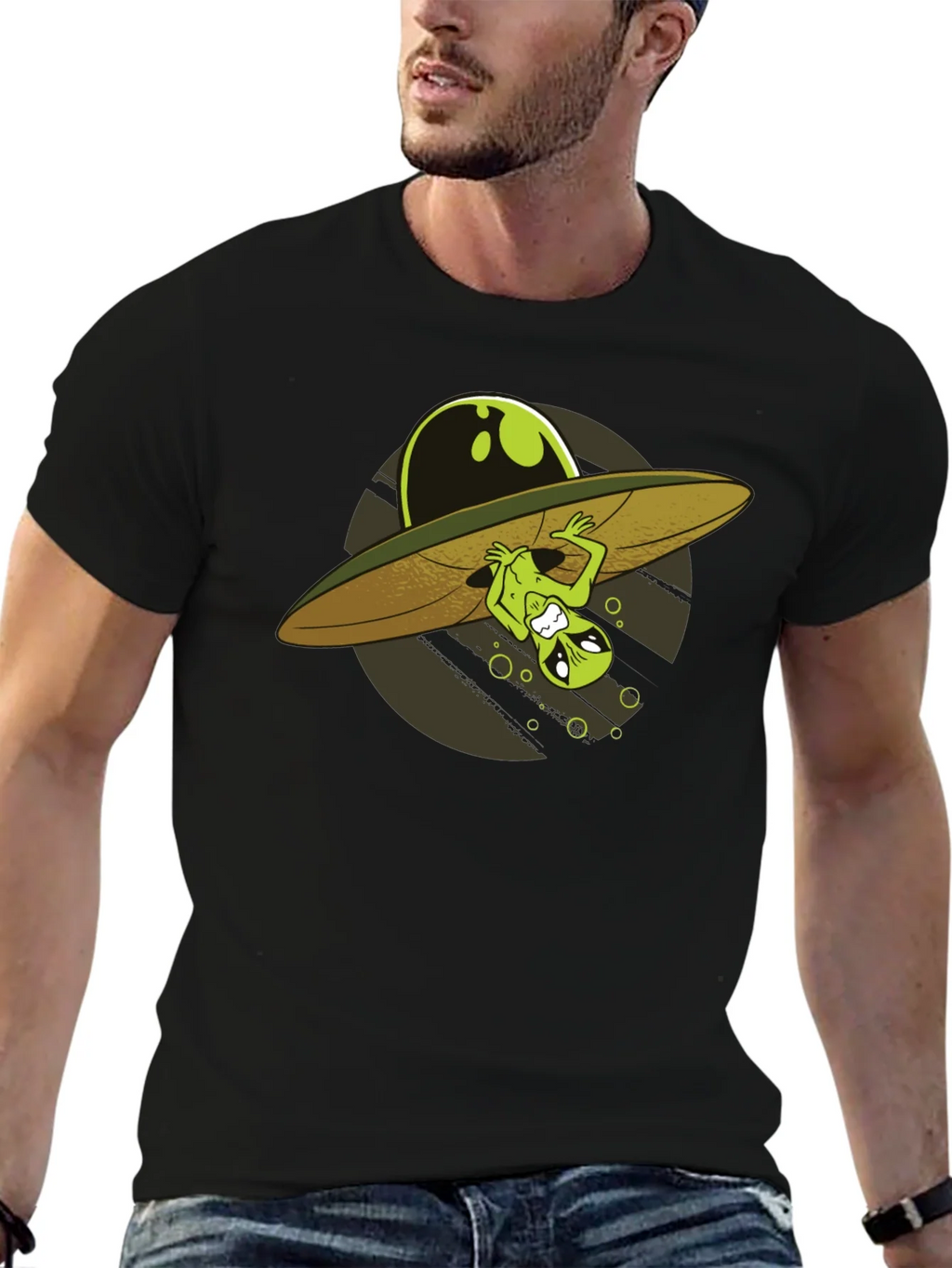 Alien Abduction T-Shirt - Novelty UFO Design product image 4