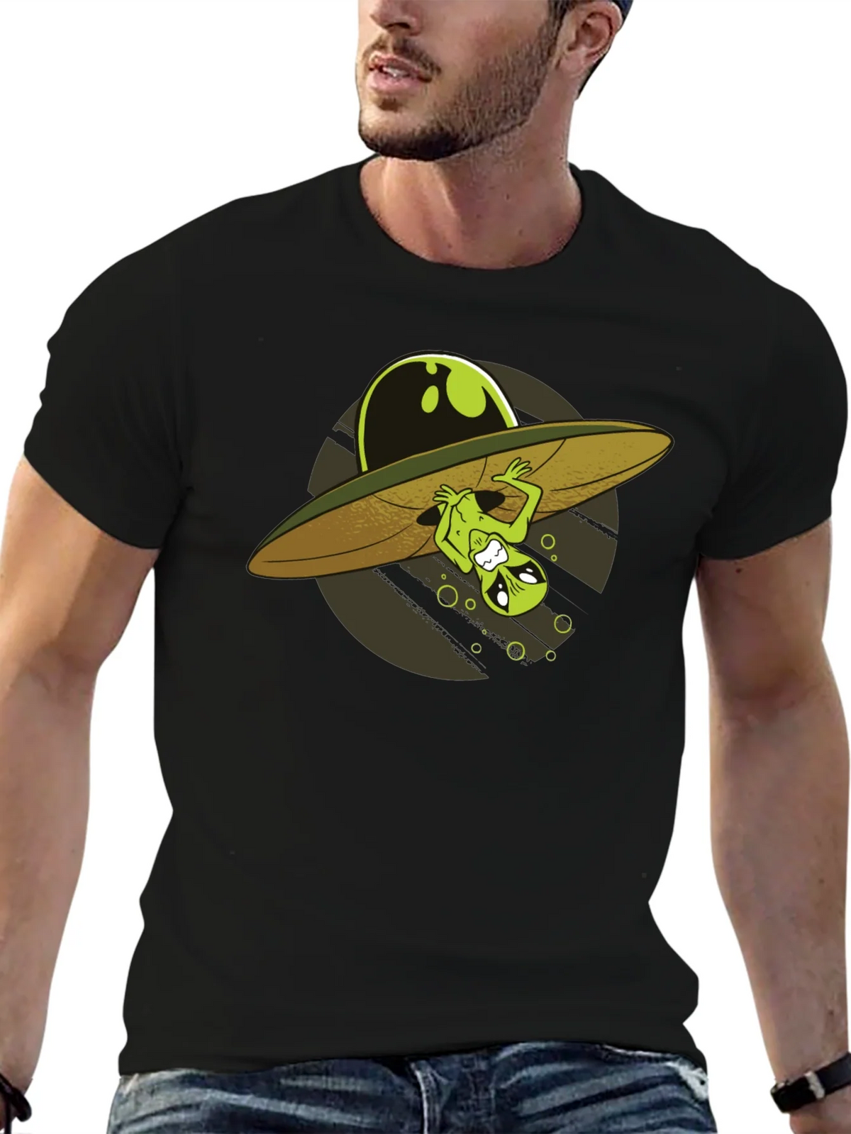 Alien Abduction T-Shirt - Novelty UFO Design product image 4