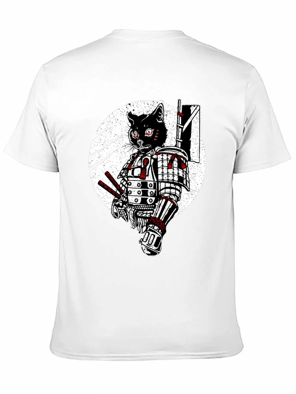 Samurai Cat Graphic Tee - Black Cotton T-Shirt product image 10