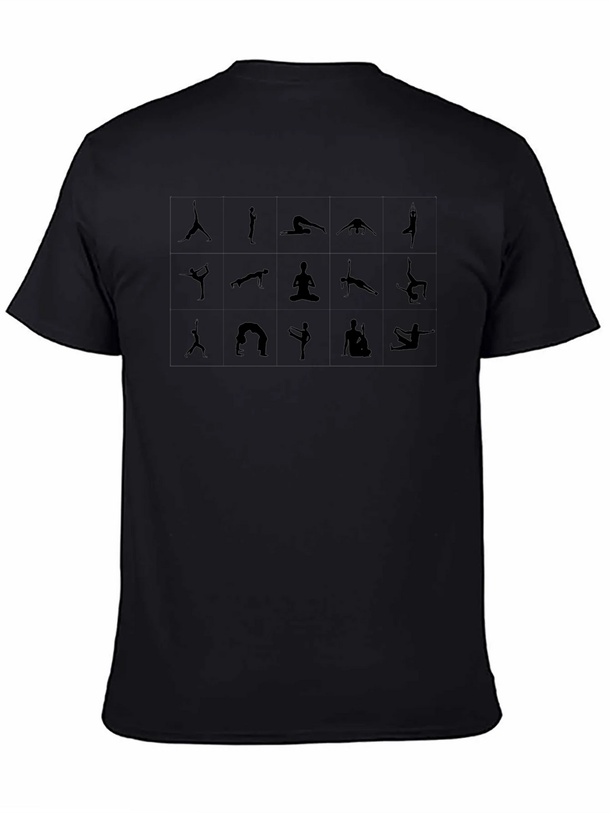 Yoga Pose Graphic Tee - Mens Black T-Shirt product image 4