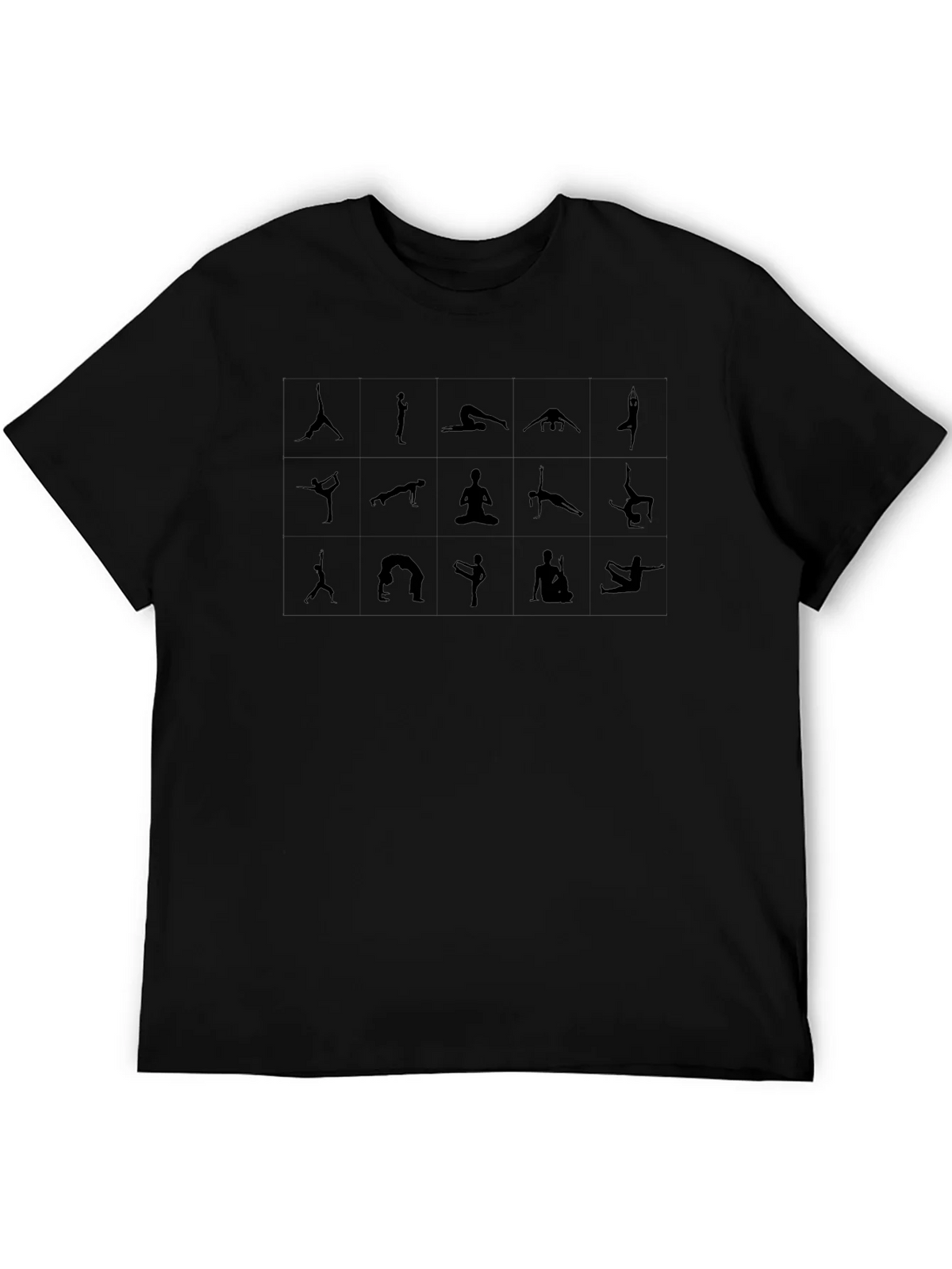 Yoga Pose Graphic Tee - Mens Black T-Shirt product image 5