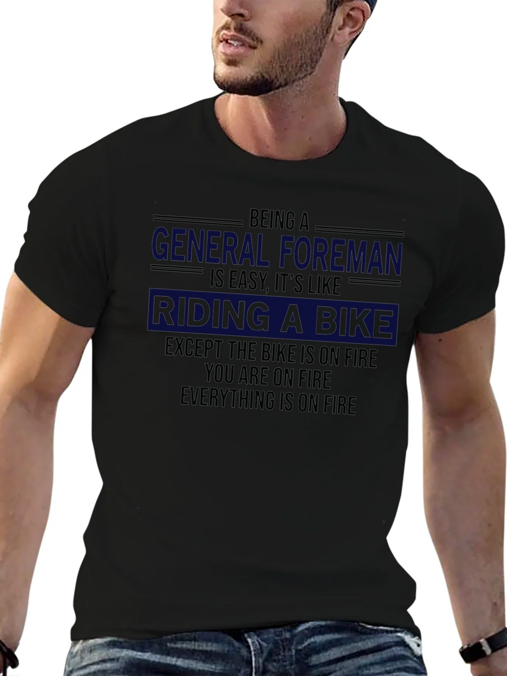 Funny General Foreman On Fire T-Shirt product image 6