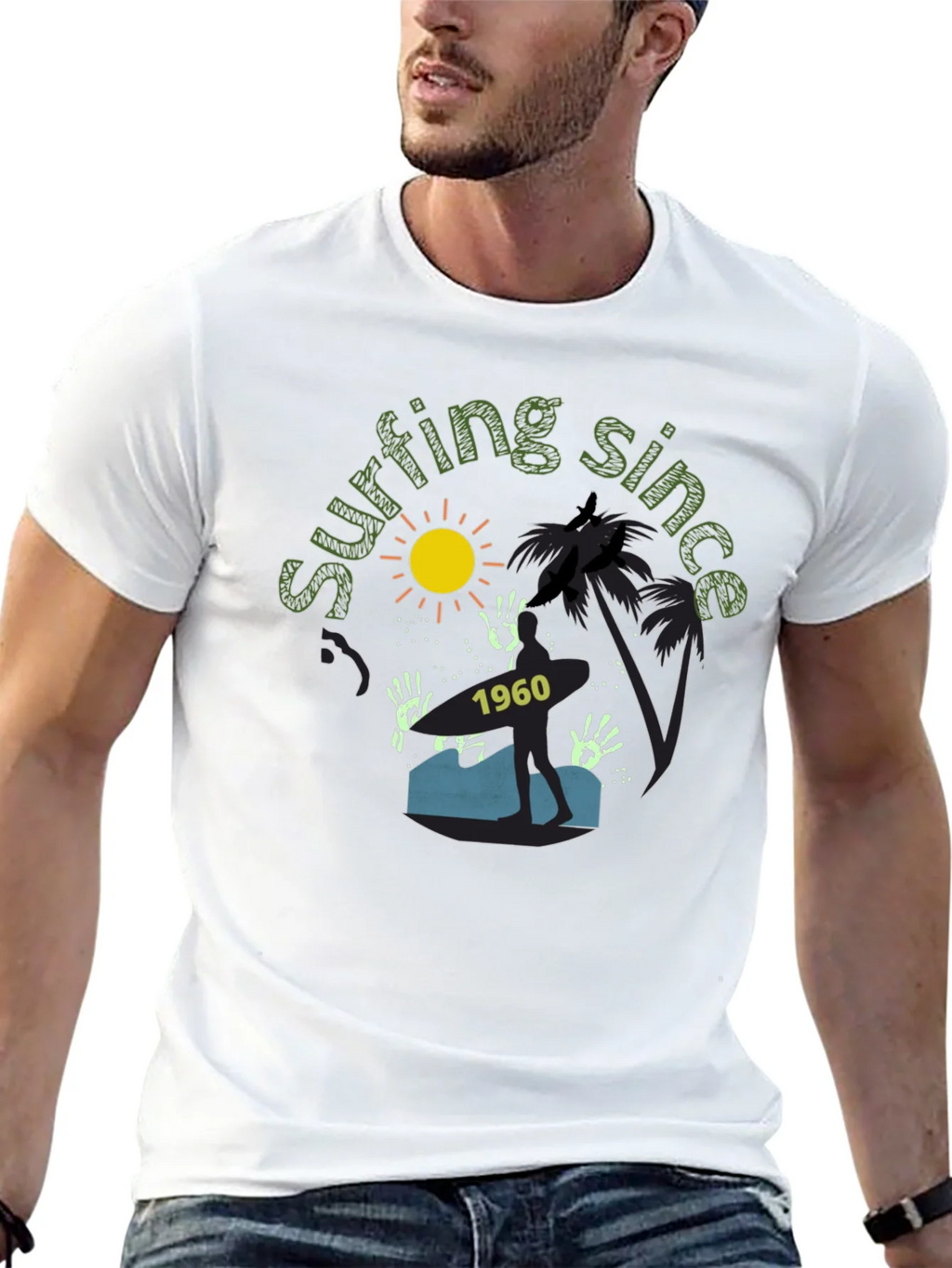 Surfing Since 1960 Graphic Tee - Tropical Vibe product image 12