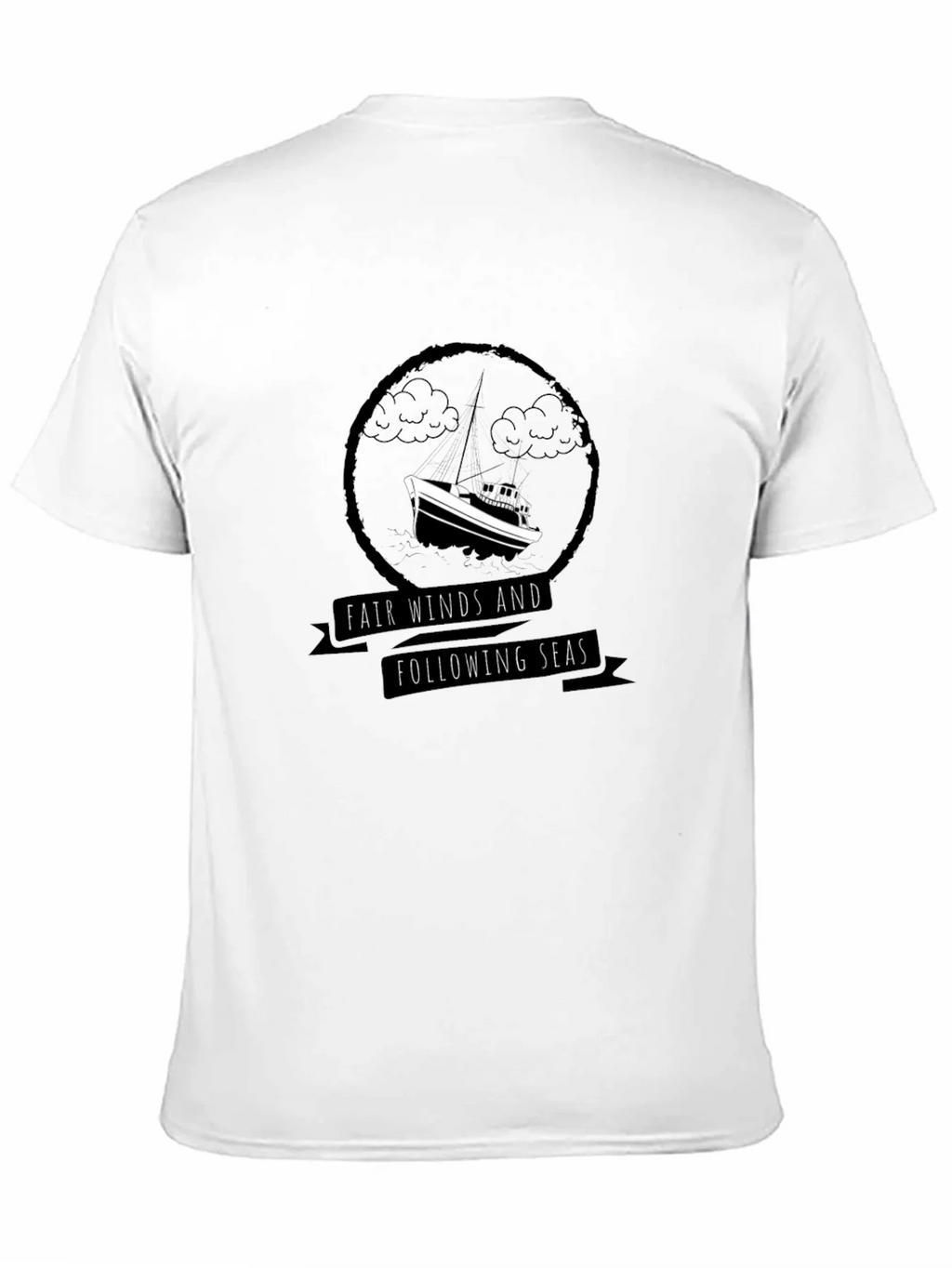 Nautical Black T-Shirt - Fair Winds & Following Seas product image 6
