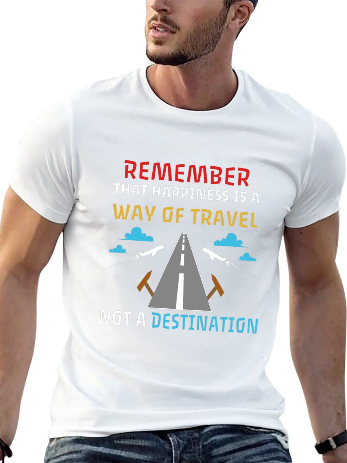 Happiness is a Way of Travel T-Shirt product image 12