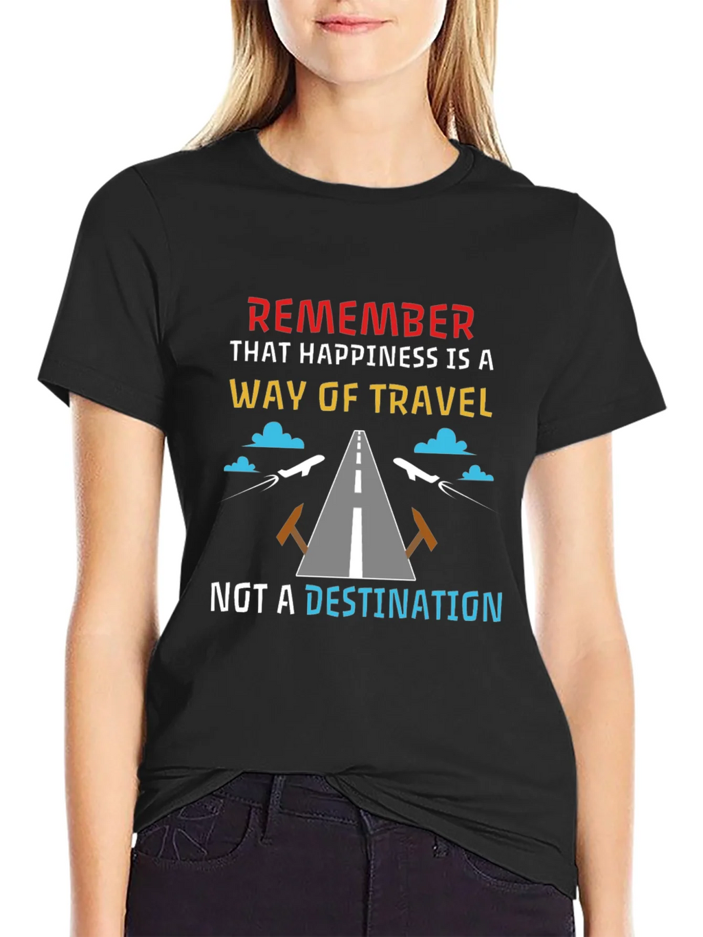 Happiness is a Way of Travel T-Shirt product image 2
