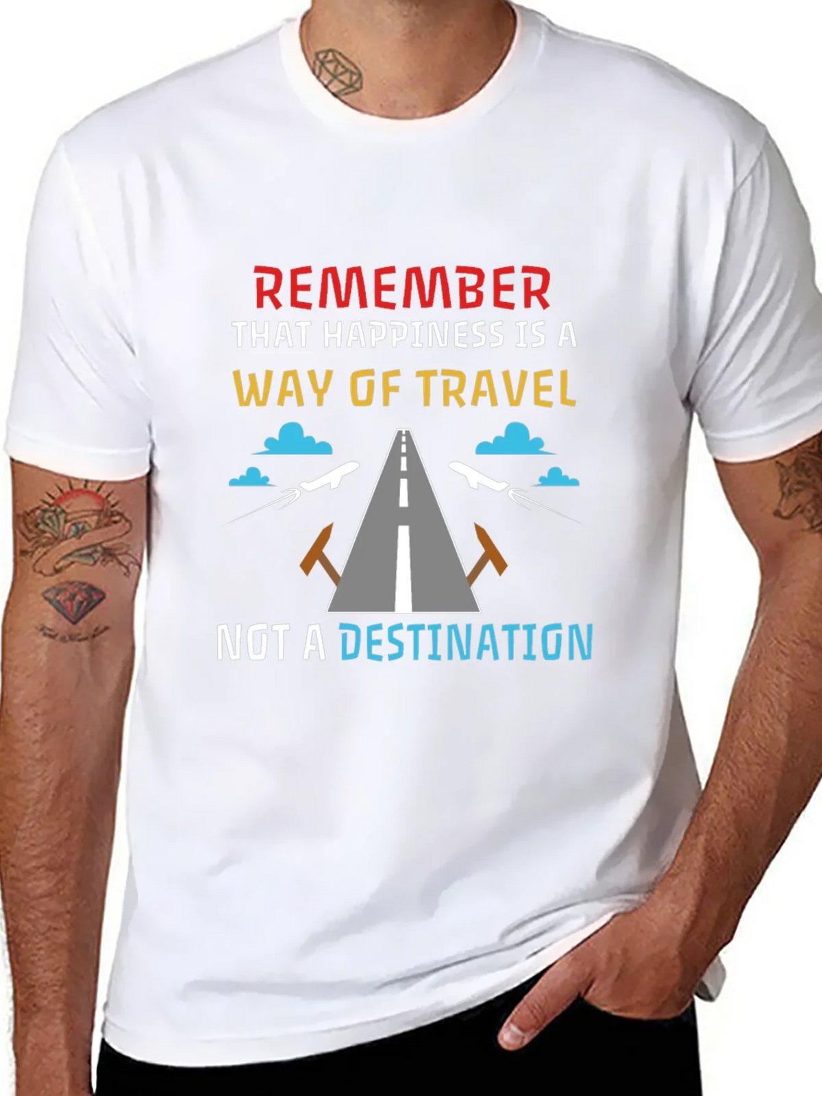 Happiness is a Way of Travel T-Shirt product image 7