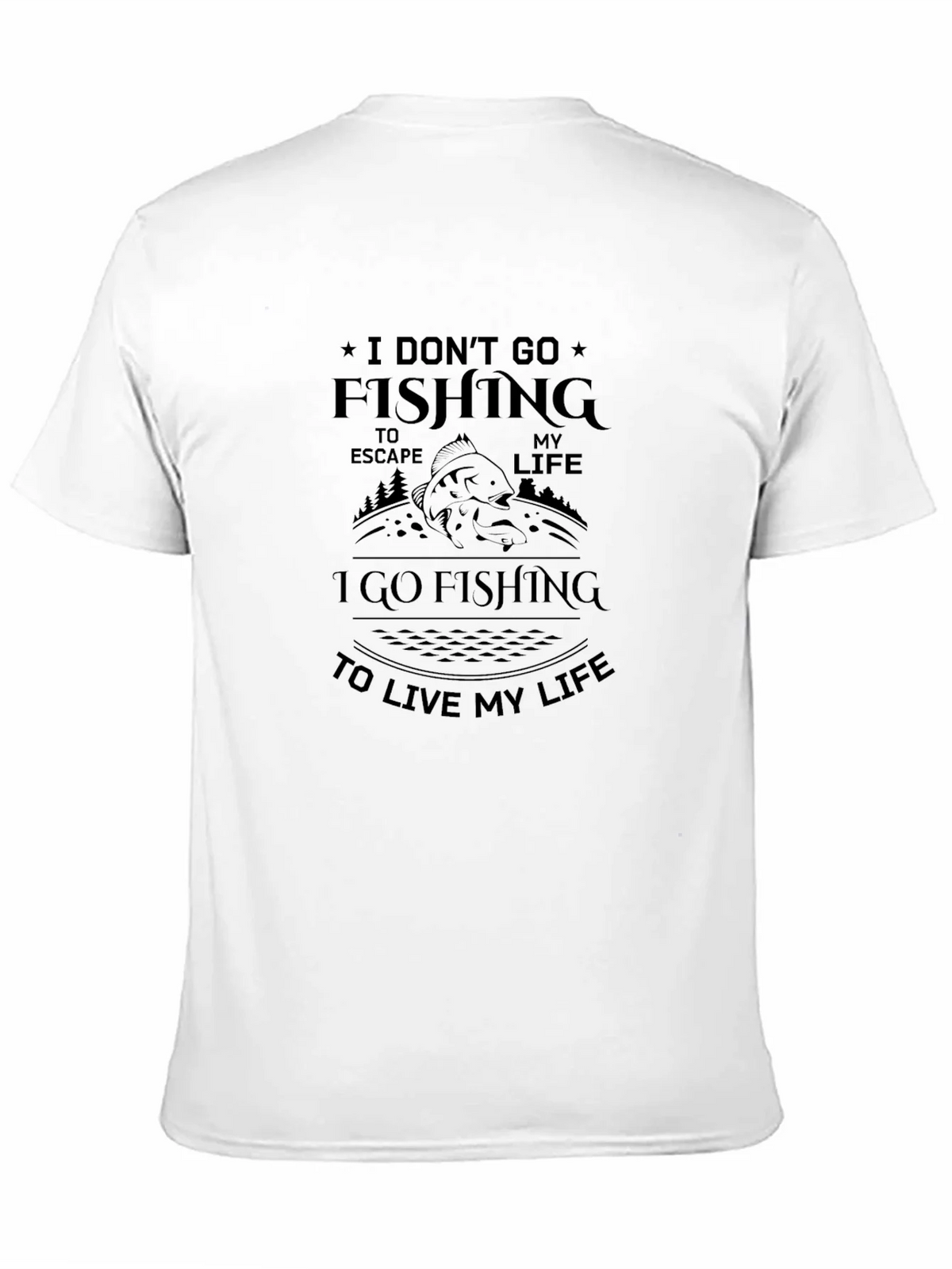Fishing T-Shirt: I Dont Go To Escape I Go To Live product image 10