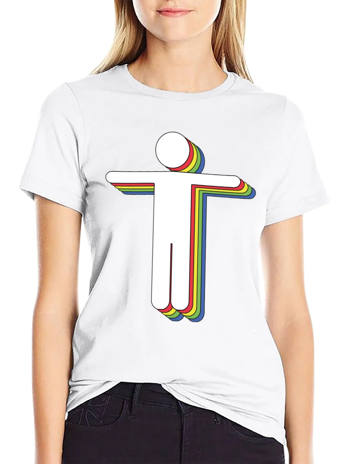 Retro Spectrum Humanoid Graphic Tee product image 3