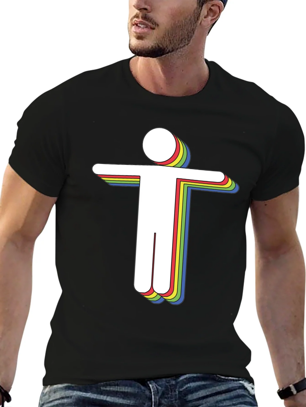Retro Spectrum Humanoid Graphic Tee product image 2