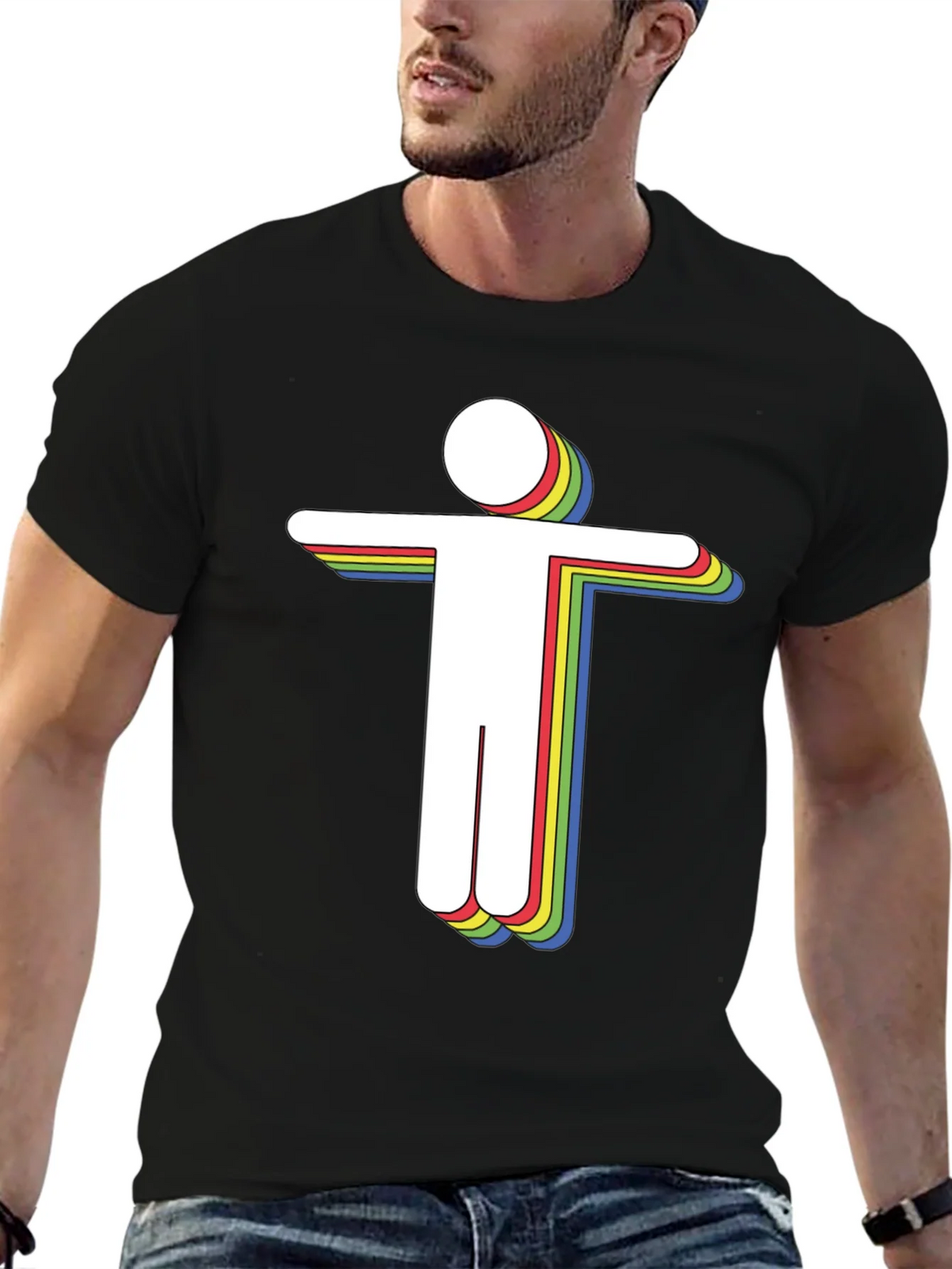 Retro Spectrum Humanoid Graphic Tee product image 2