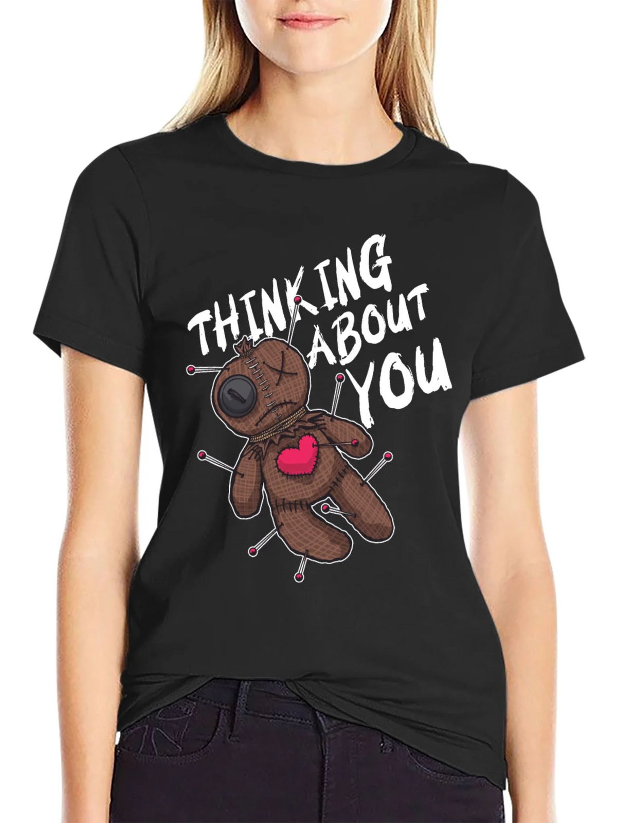 Voodoo Doll Thinking About You Graphic Tee product image 2