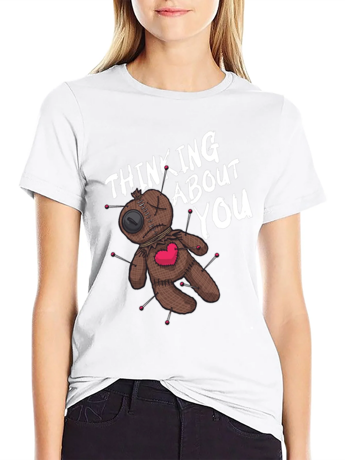 Voodoo Doll Thinking About You Graphic Tee product image 8
