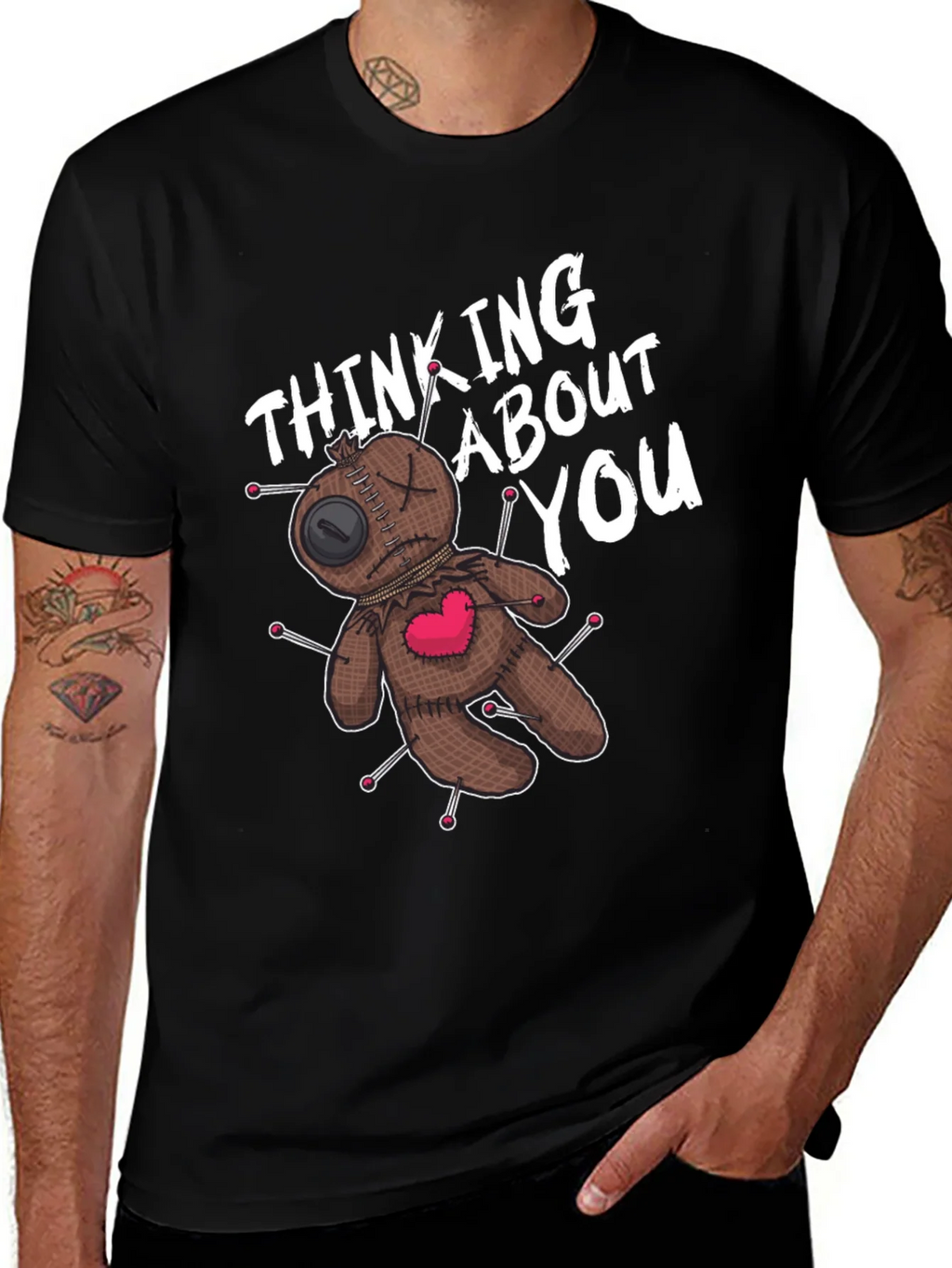 Voodoo Doll Thinking About You Graphic Tee product image 1