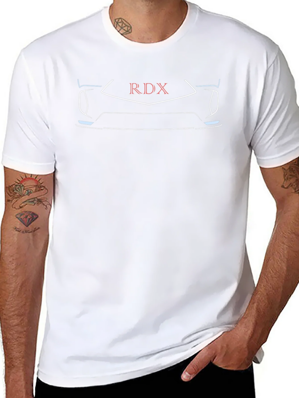 RDX Car Outline Graphic Black T-Shirt product image 7