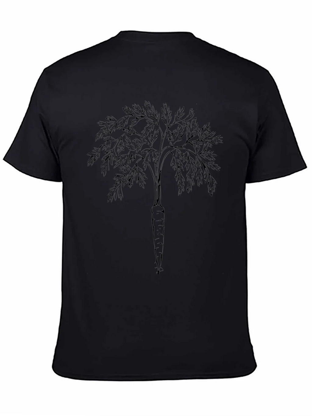Carrot Tree Black T-Shirt - Unique Botanical Print product image 4