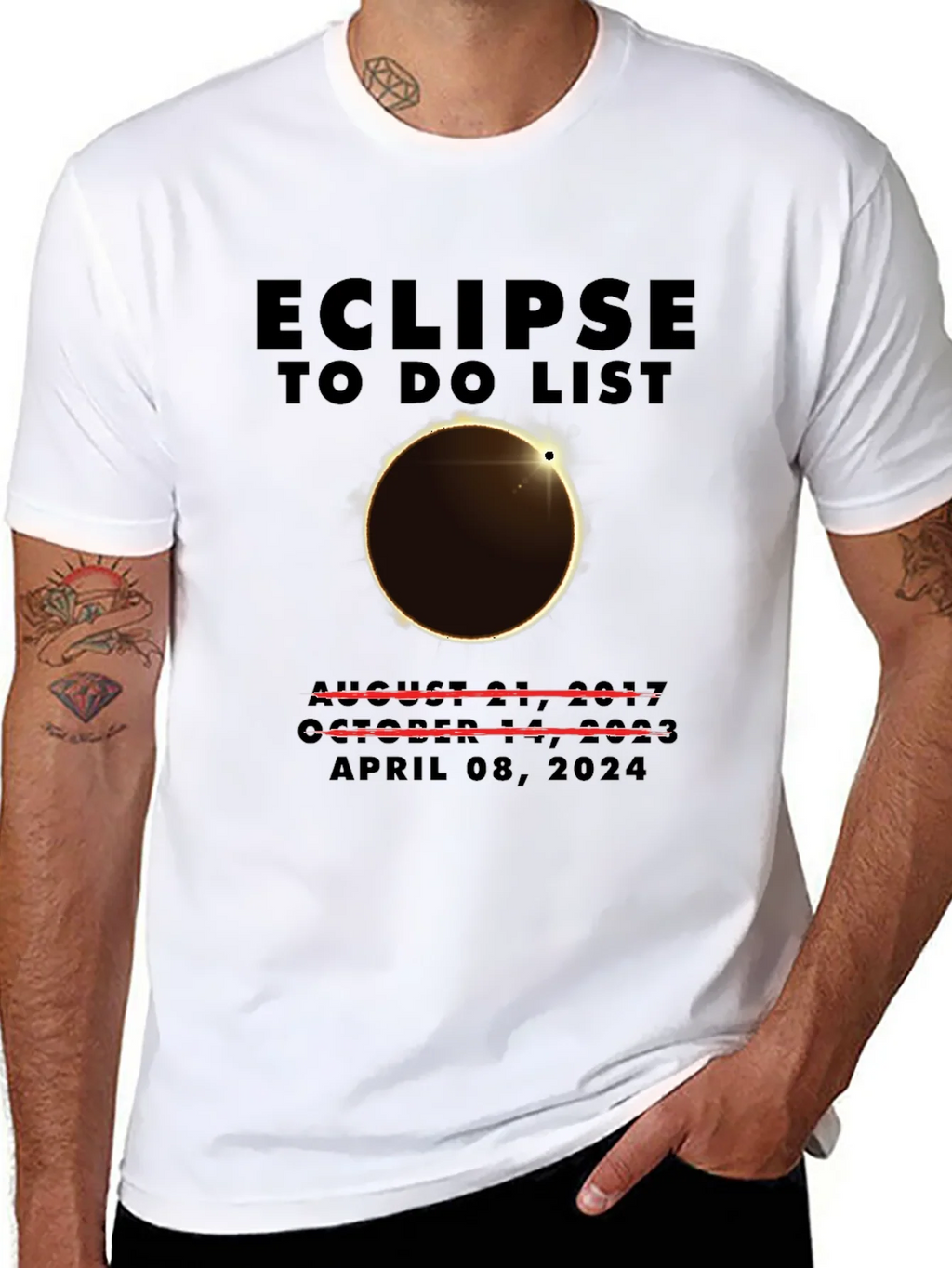 Eclipse To-Do List Total Solar April 2024 T-Shirt product image 7