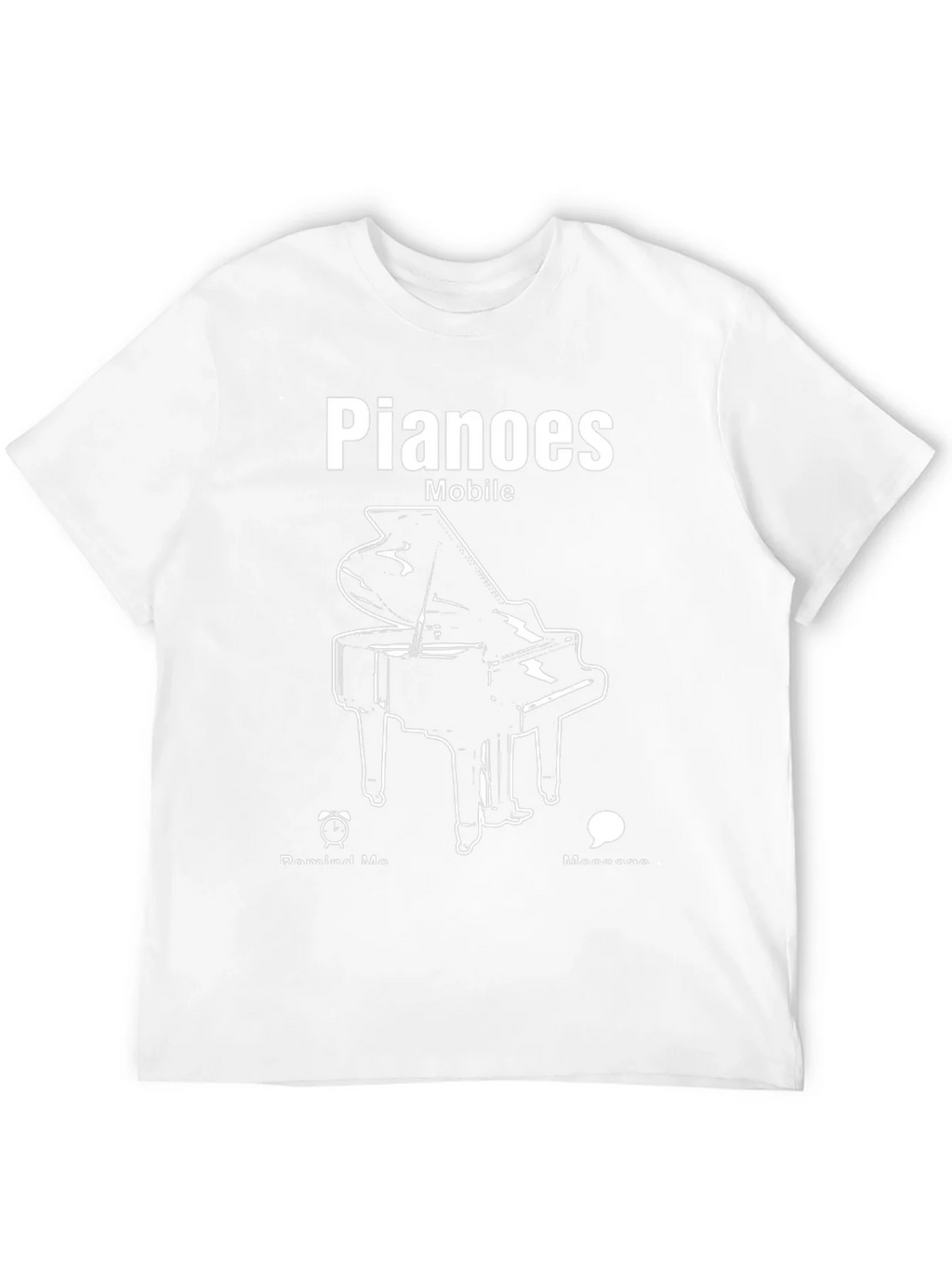 Pianoes Mobile Black T-Shirt product image 11