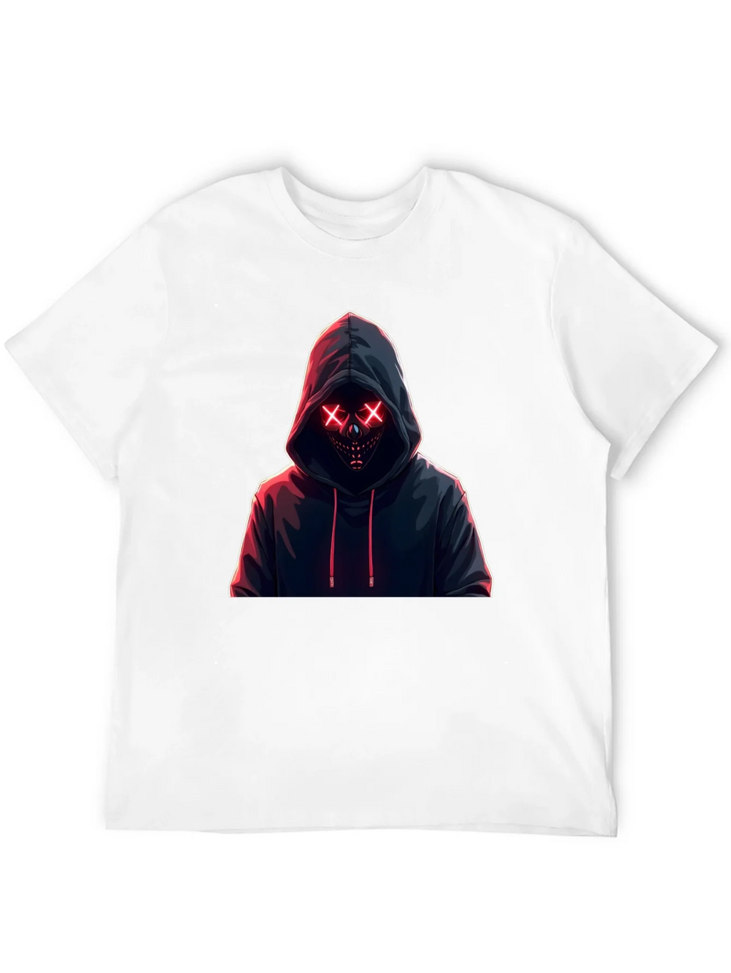 Hooded Neon Mask T-Shirt - Mens Black Tee product image 11