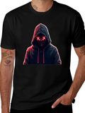 Hooded Neon Mask T-Shirt - Mens Black Tee product image 1