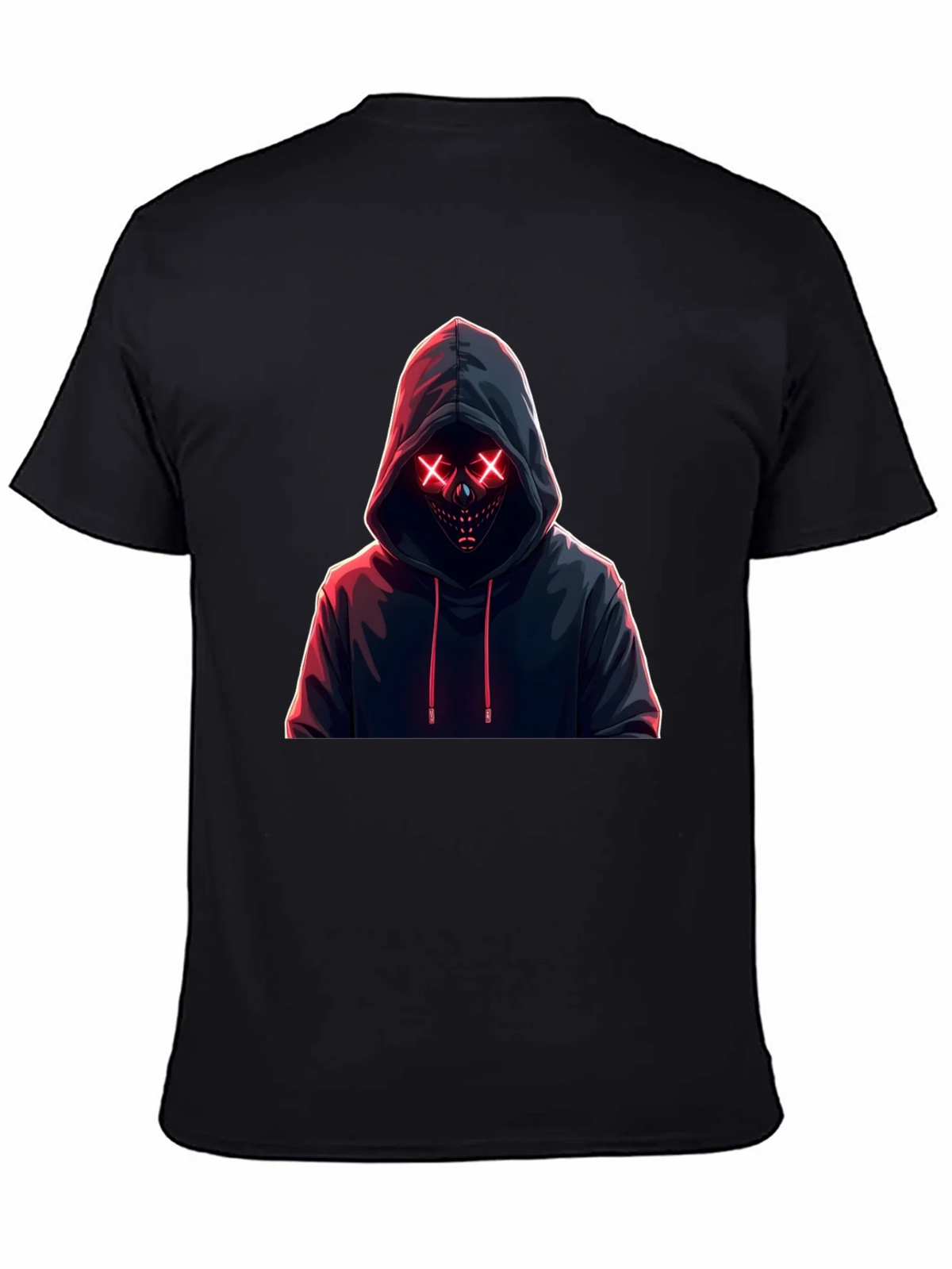 Hooded Neon Mask T-Shirt - Mens Black Tee product image 4