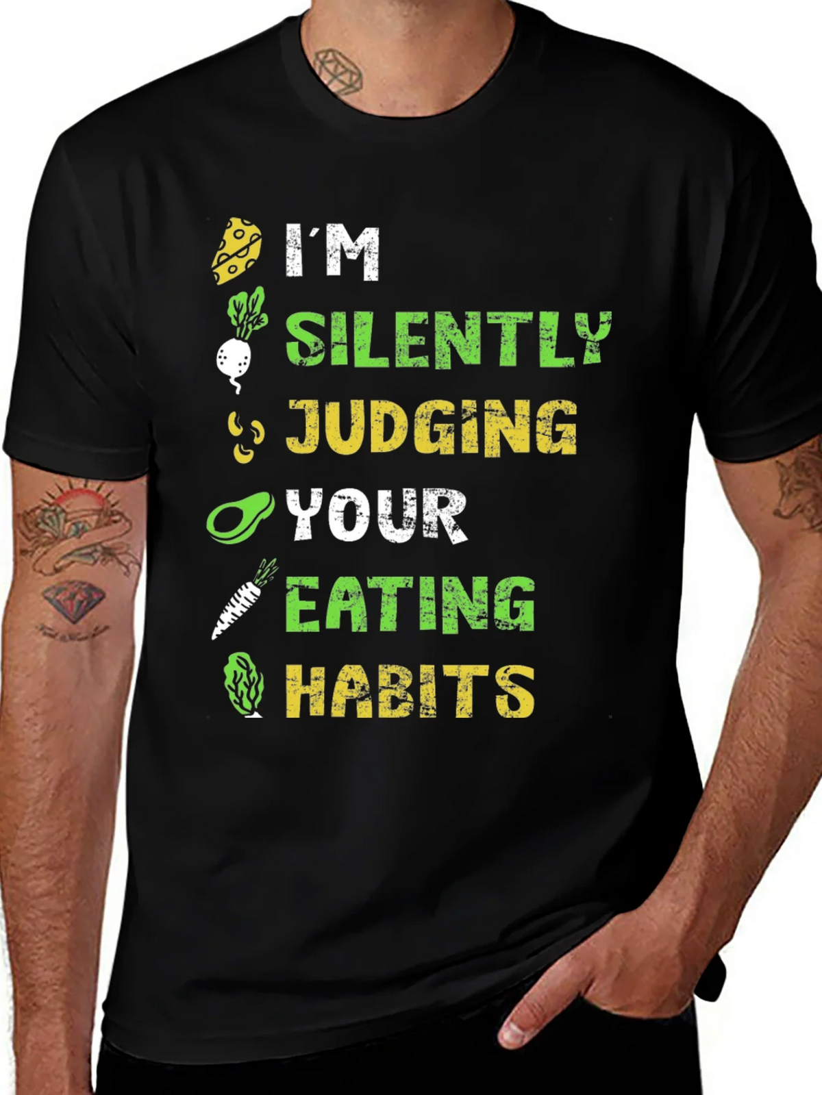 Vegan Silently Judging Graphic Tee - Unisex product image 1