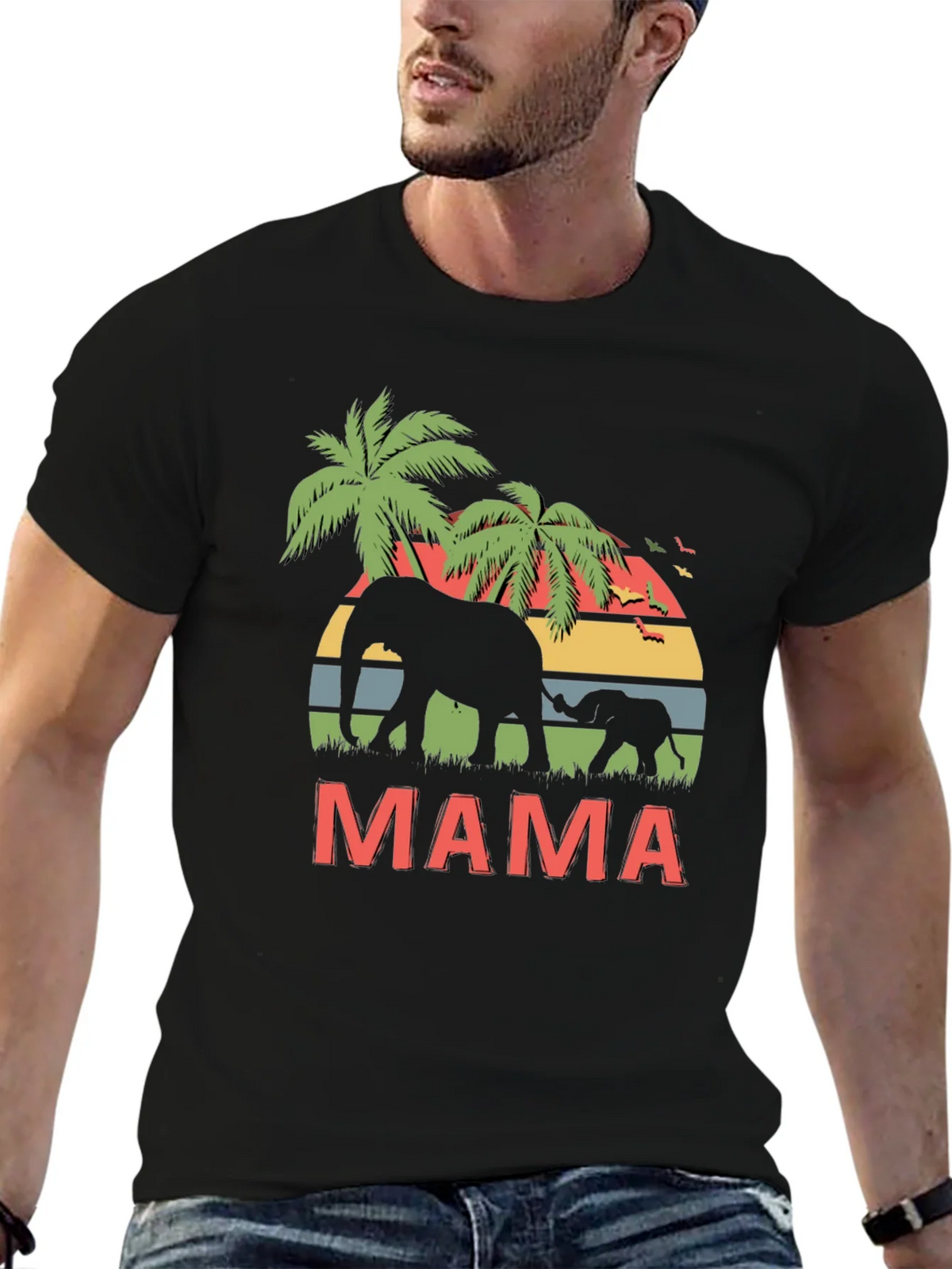 Mama Elephant Graphic Tee - Wildlife Lovers T-Shirt product image 2