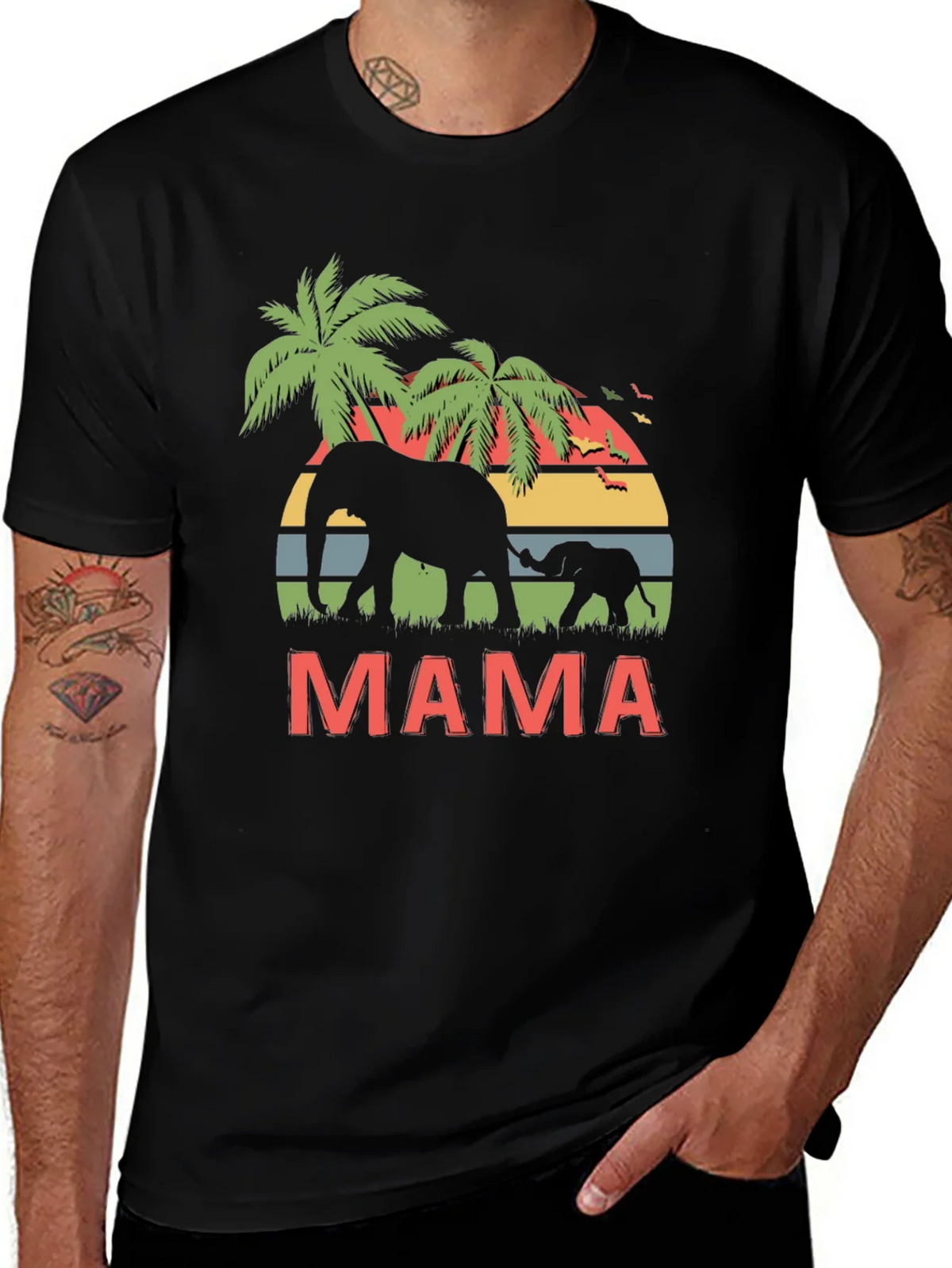 Mama Elephant Graphic Tee - Wildlife Lovers T-Shirt product image 1
