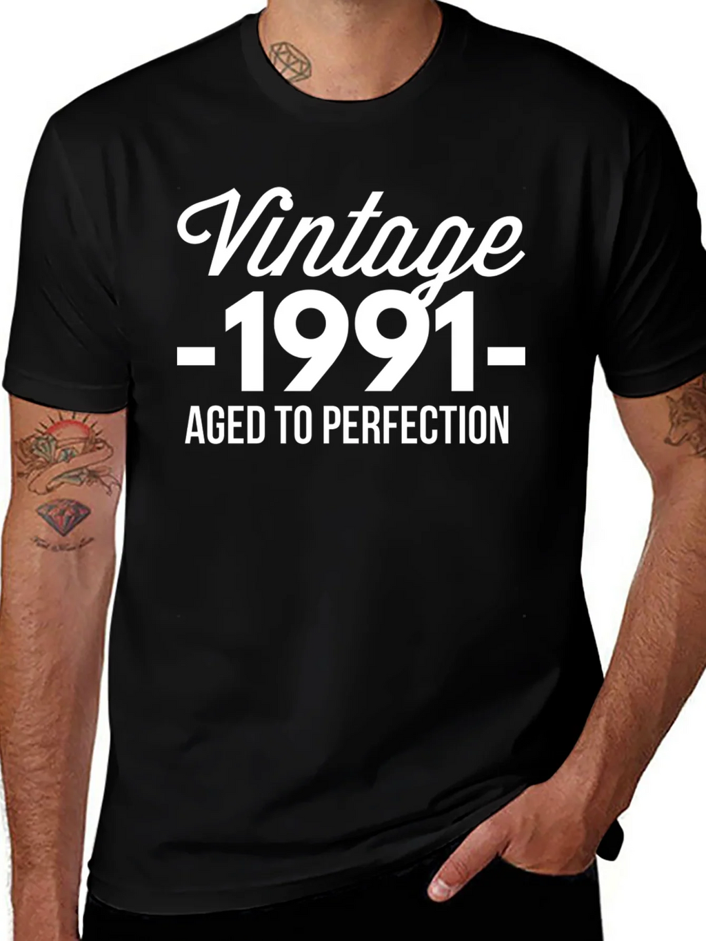 Vintage 1991 Aged To Perfection Graphic T-Shirt product image 1
