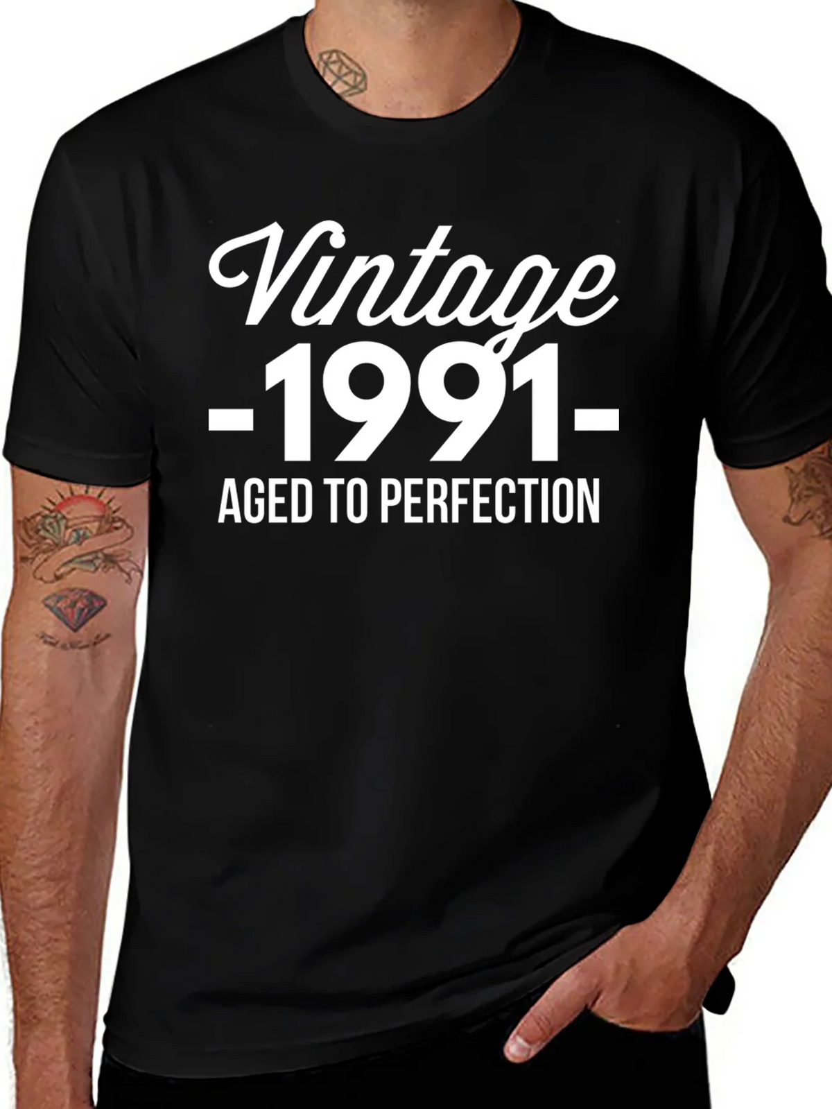 Vintage 1991 Aged To Perfection Graphic T-Shirt product image 1