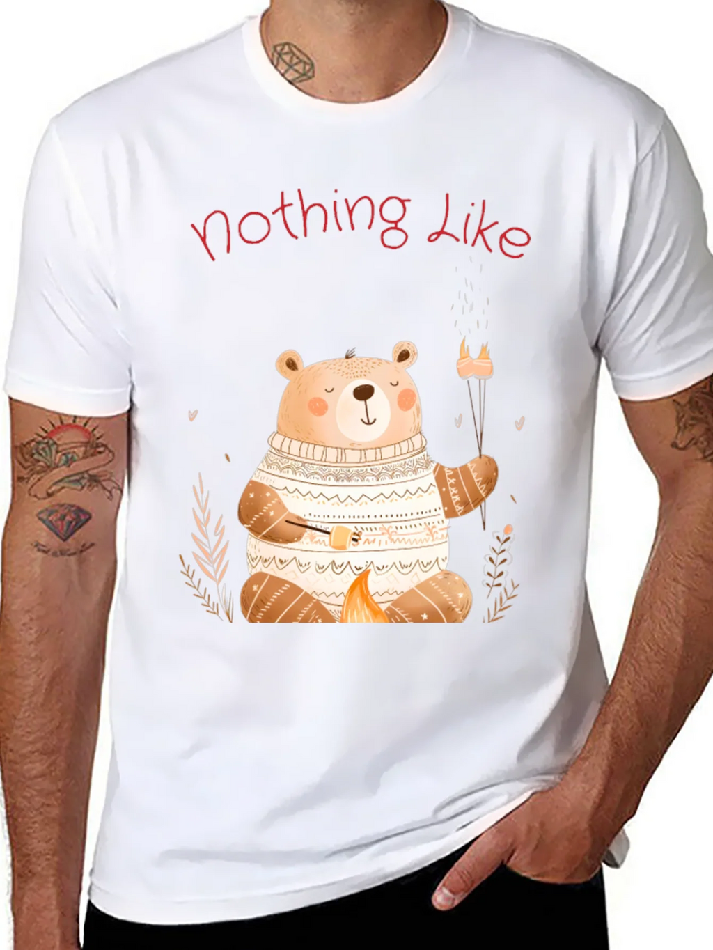 Cute Bear Campfire T-Shirt - Nothing Like It product image 7