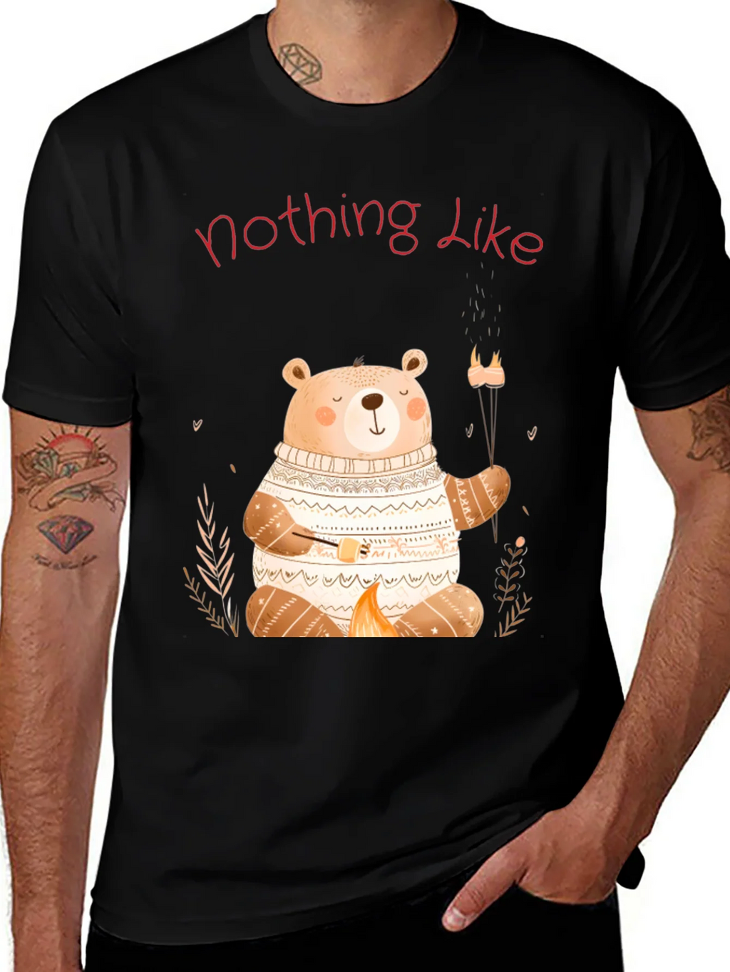 Cute Bear Campfire T-Shirt - Nothing Like It product image 1