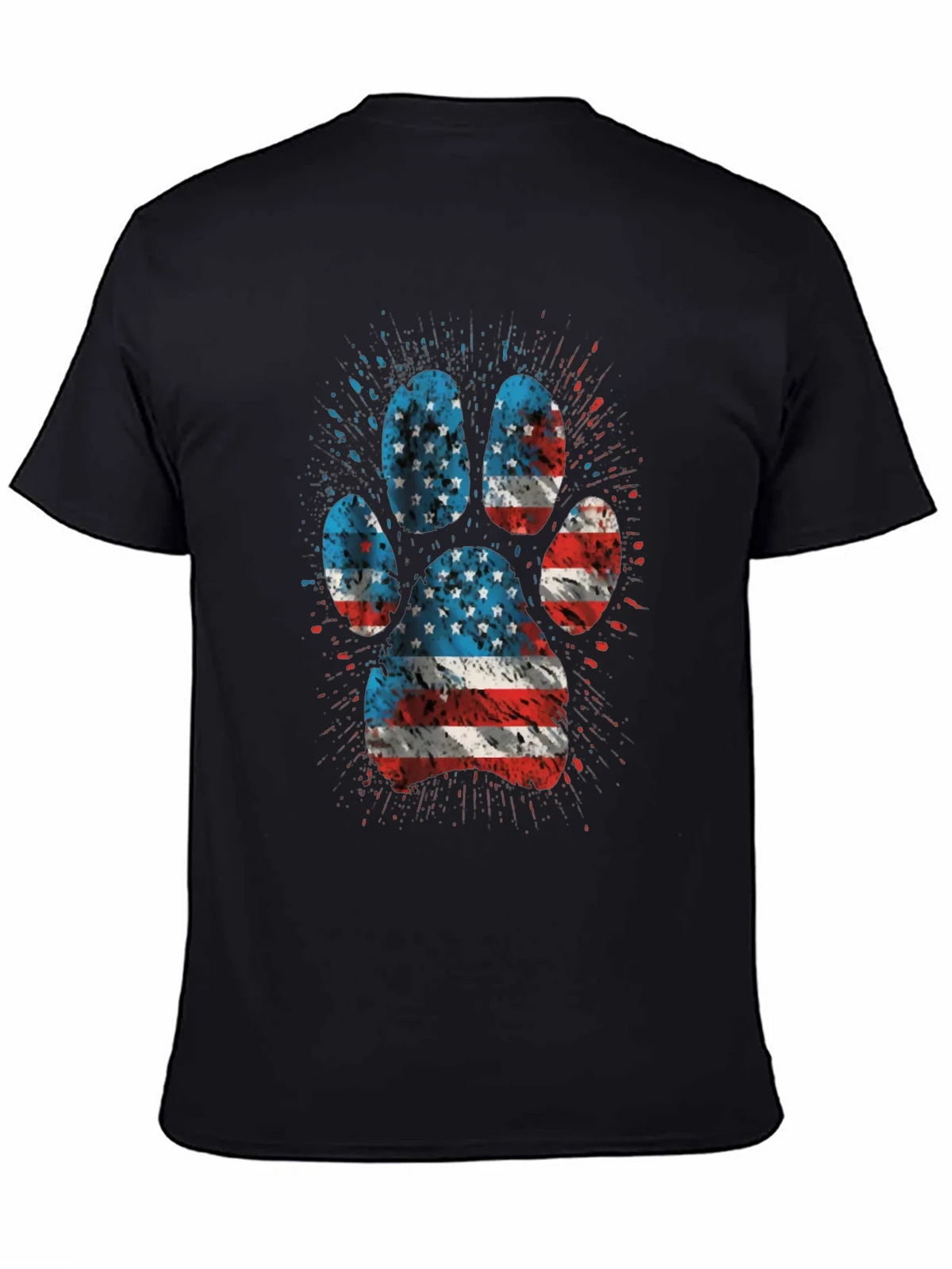American Flag Paw Print Graphic Tee product image 4