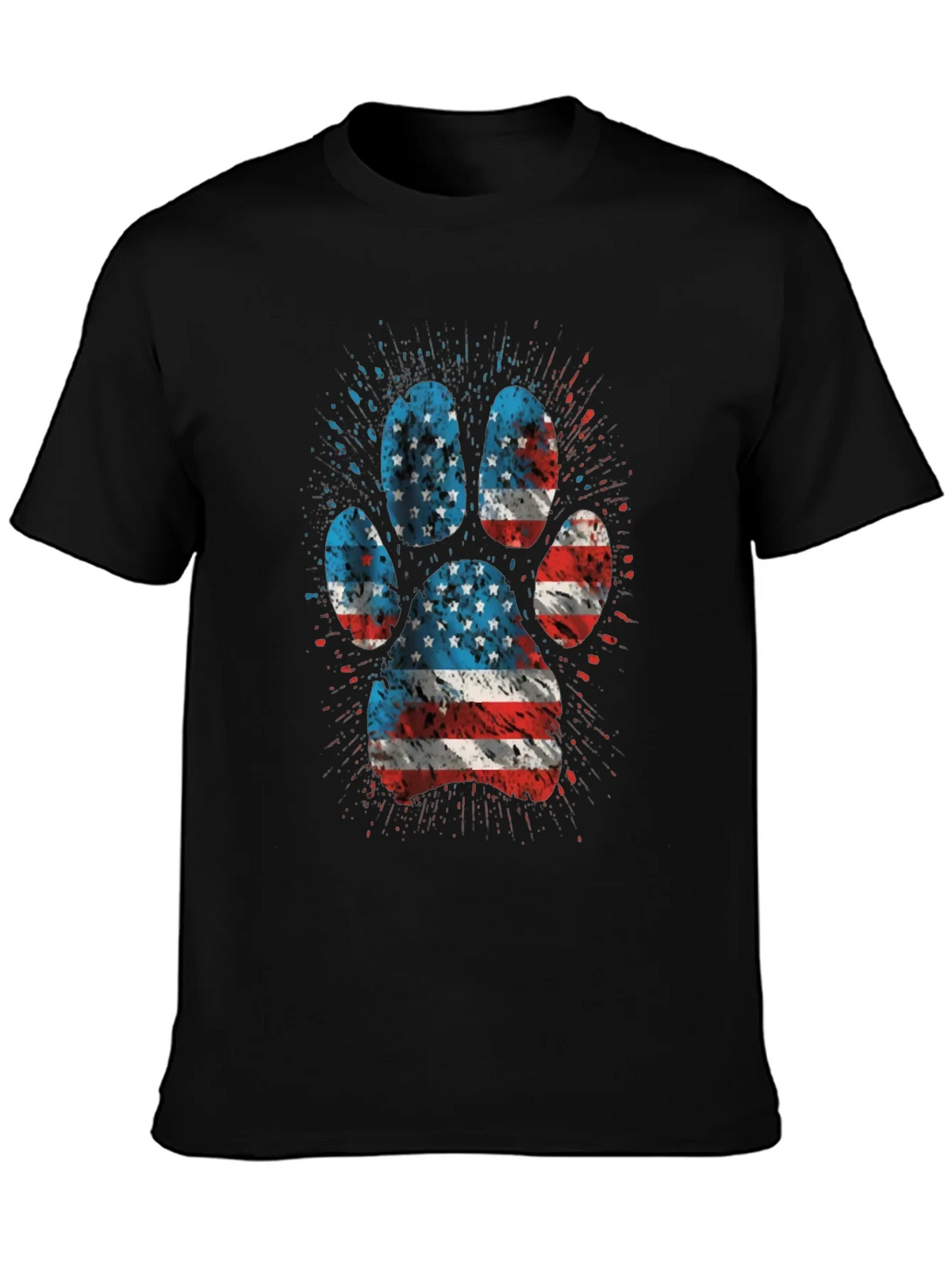 American Flag Paw Print Graphic Tee product image 3
