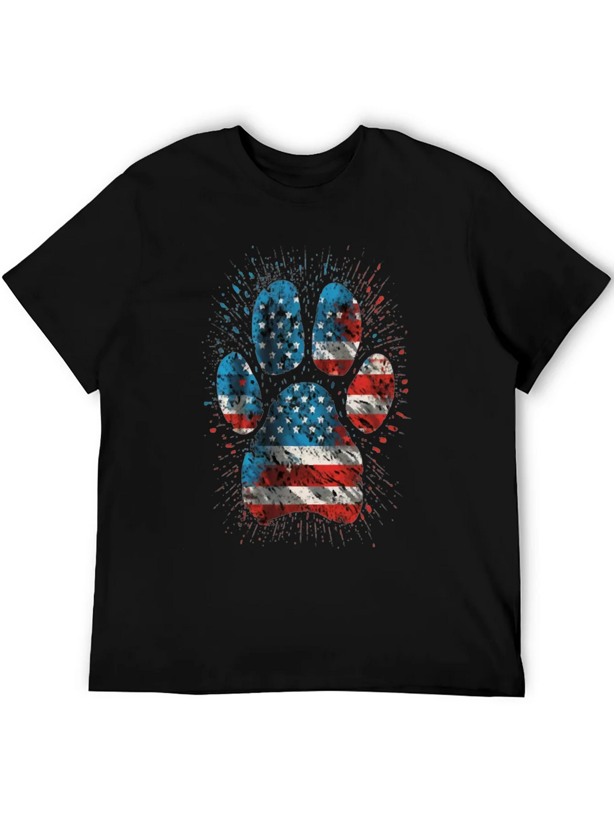 American Flag Paw Print Graphic Tee product image 5