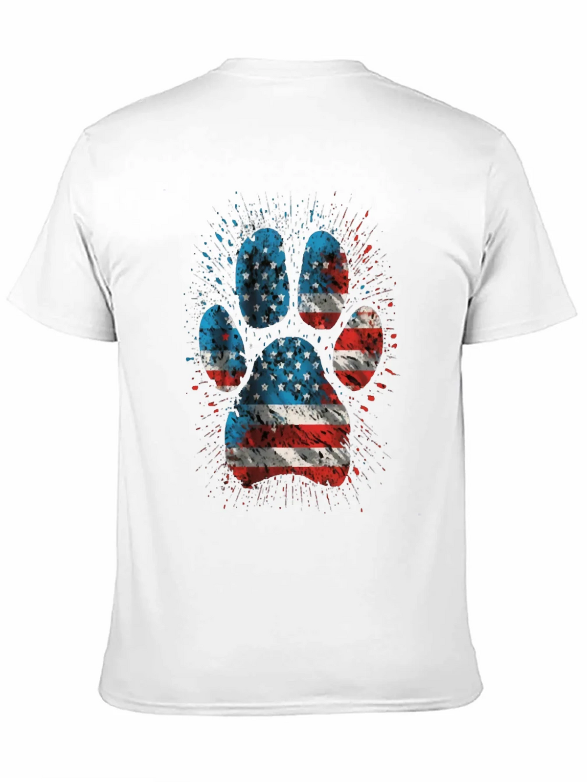 American Flag Paw Print Graphic Tee product image 10